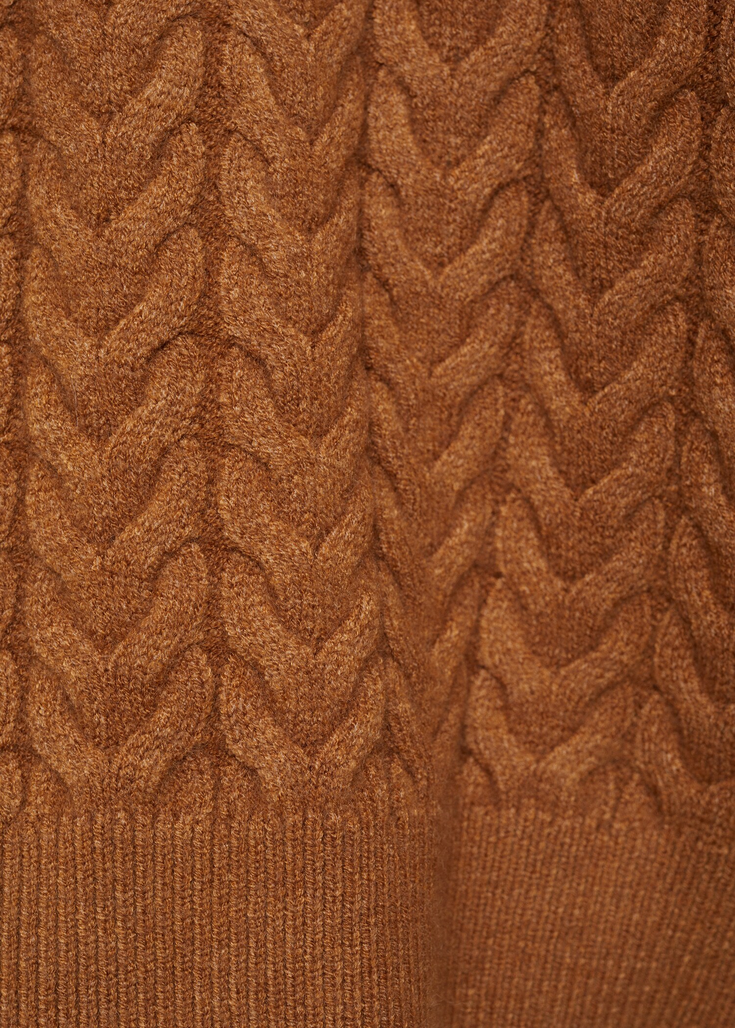 Braided sweater with lapel collar - Details of the article 0