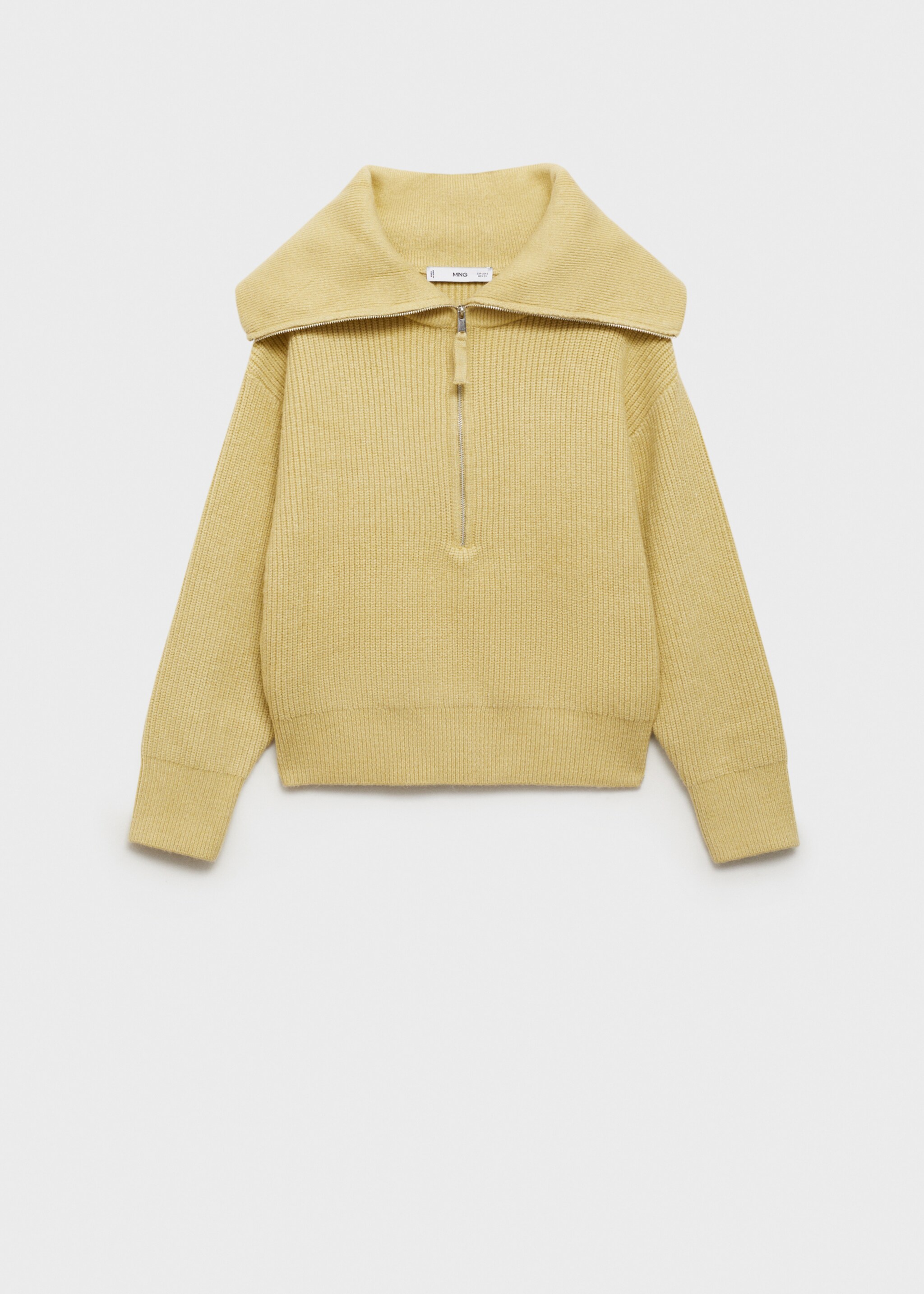 Svetr s výstřihem na zip - Zboží bez modelu, Olivová. Ref: 77027672-00.