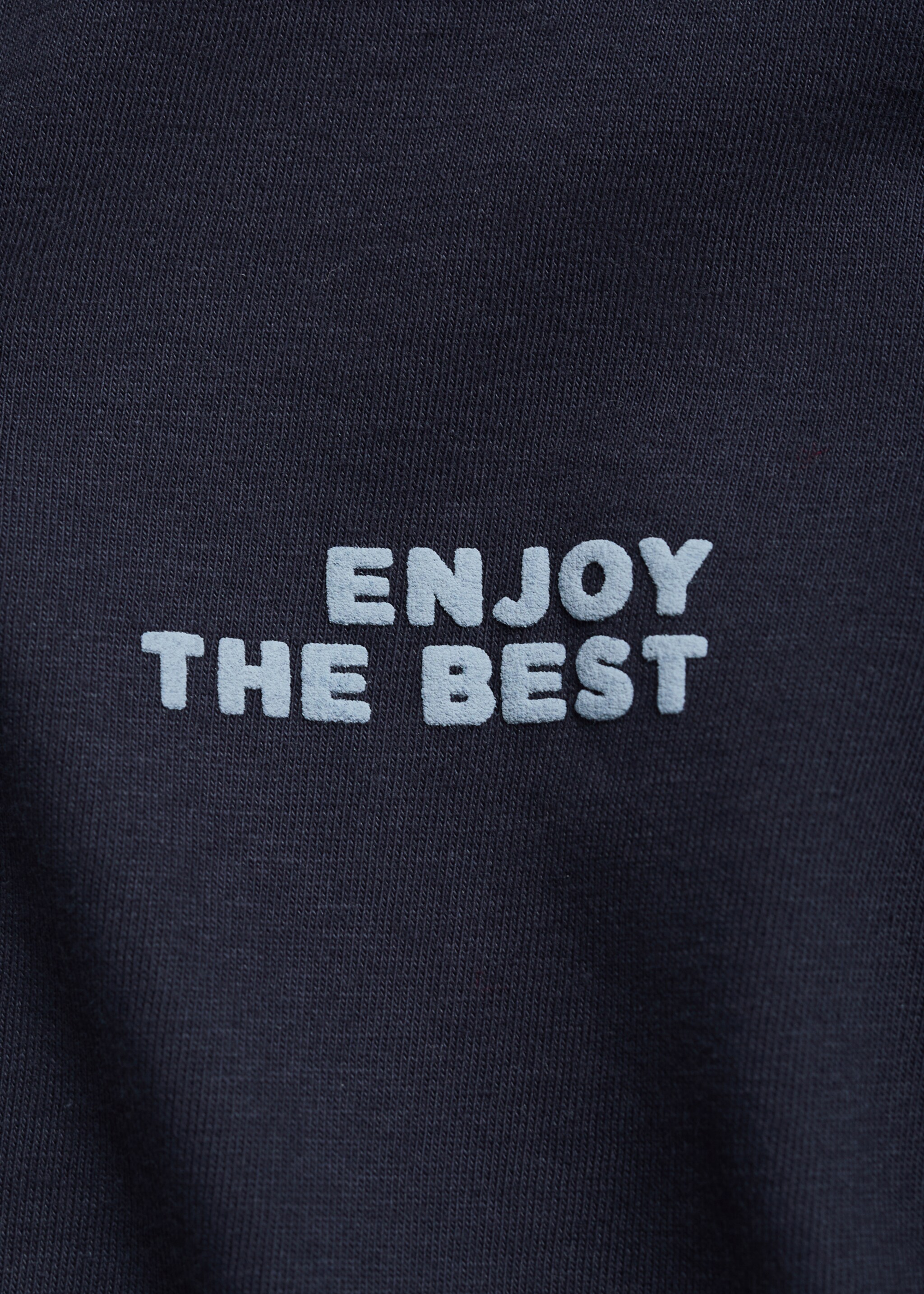 Printed long sleeve t-shirt - Details of the article 0, Dark Navy. Ref: 77027673-00.