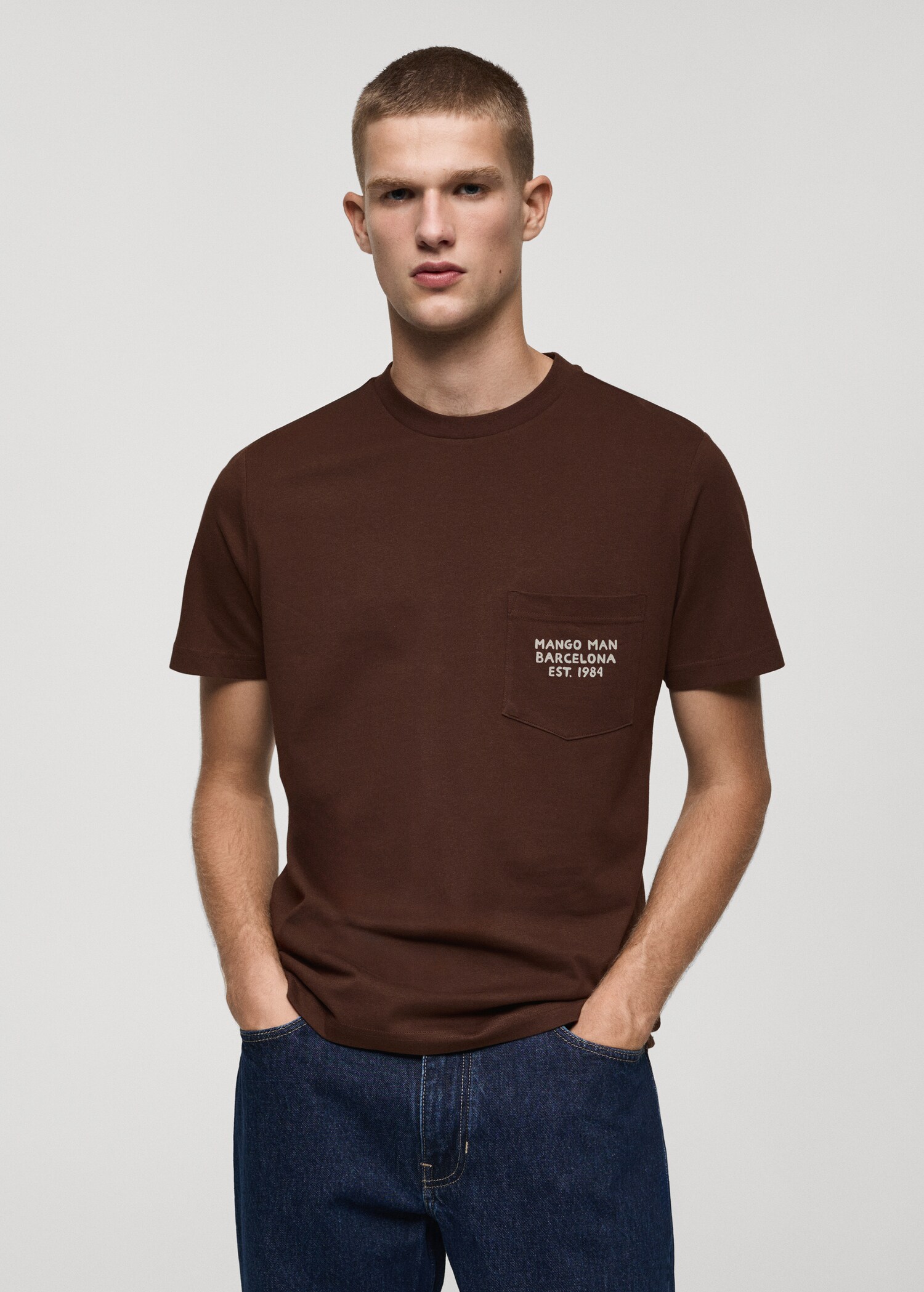 100% cotton t-shirt text - Medium plane