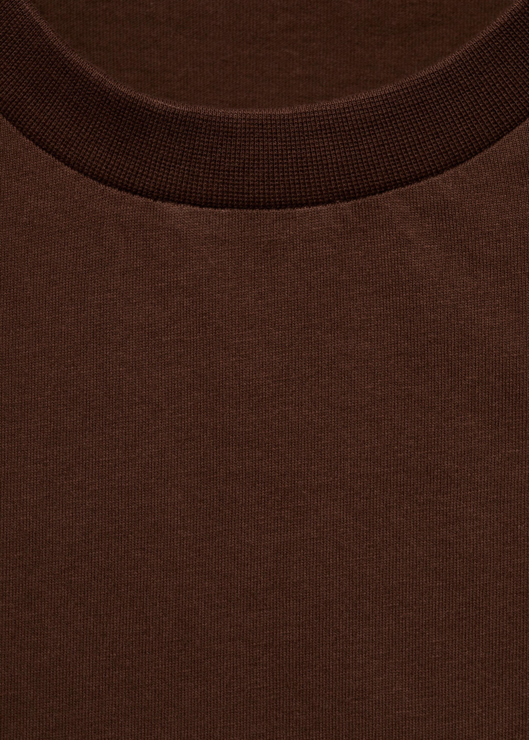 Camiseta 100% algodón texto - Detalle del artículo 0, Marrón. Ref: 77027676-00.