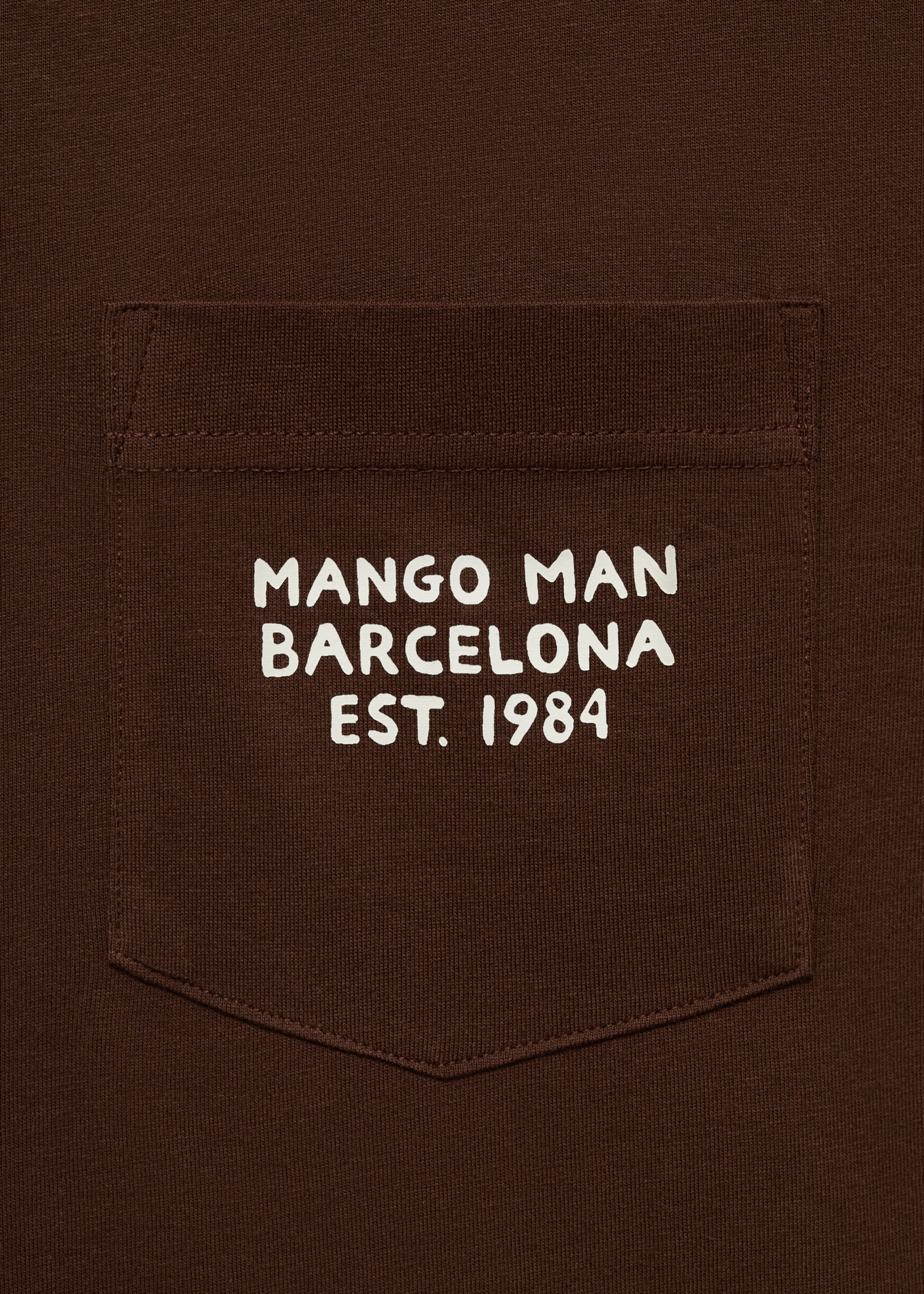Camiseta 100% algodón texto - Detalle del artículo 8, Marrón. Ref: 77027676-00.