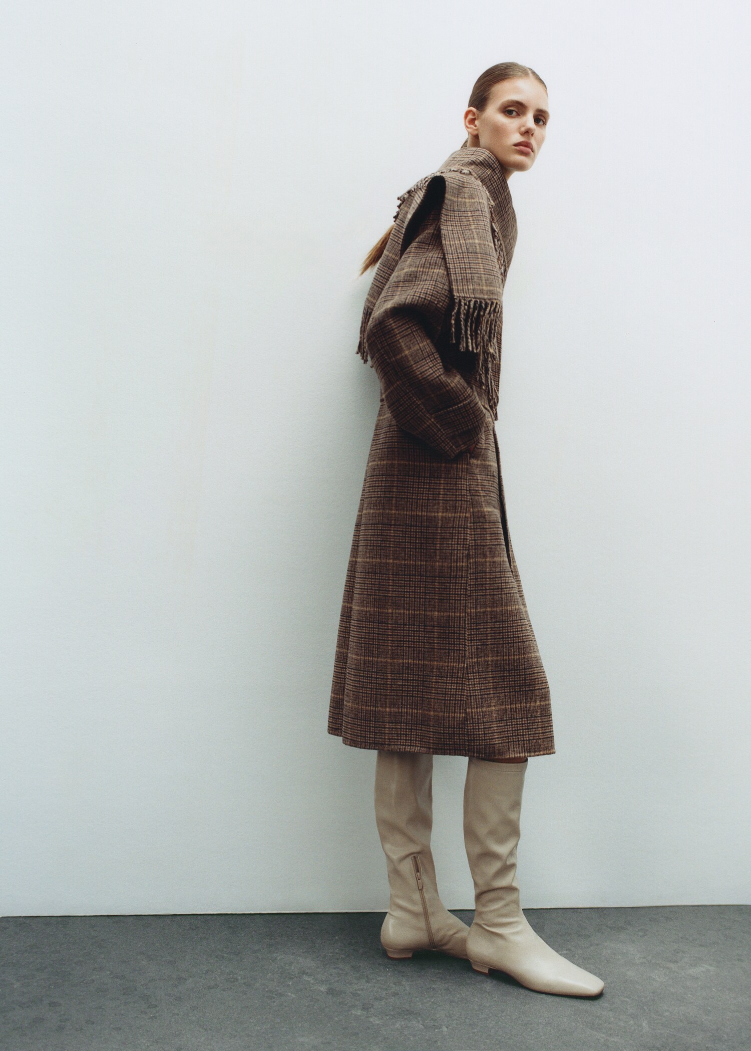 Wool-blend micro-houndstooth coat - Details of the article 6