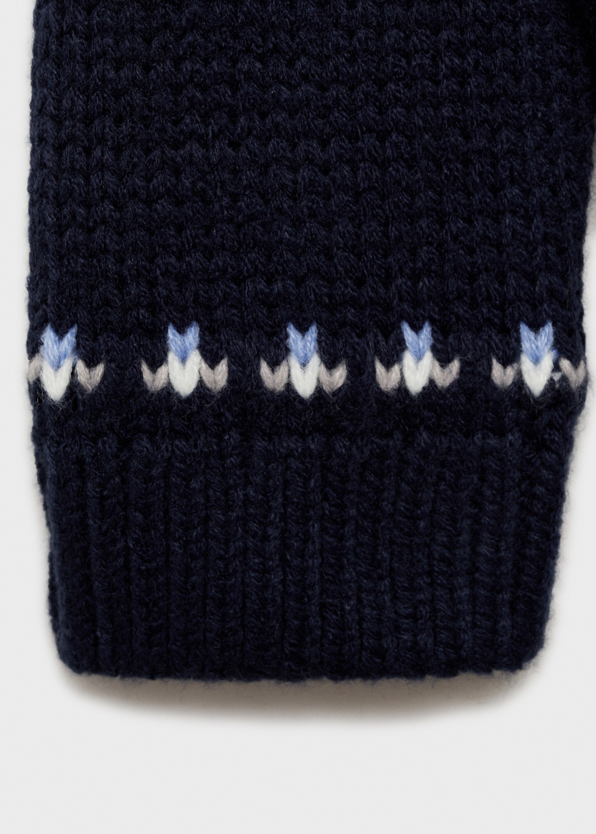 Jacquard sweater - Details of the article 0, Dark Navy. Ref: 77027681-00.