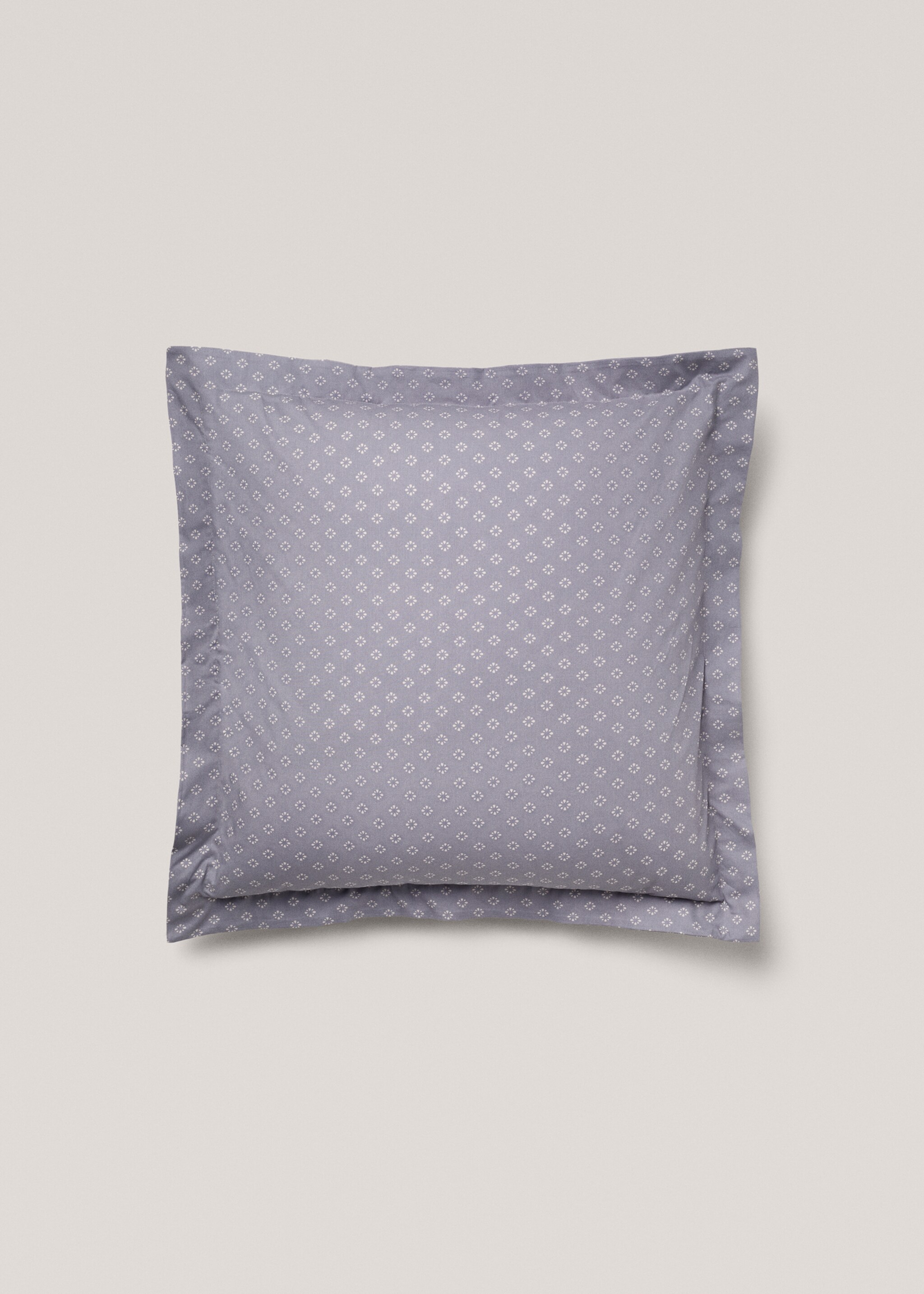 Gemusterter Kopfkissenbezug aus Baumwolle 60 x 60 cm - Artikel ohne Model, Blau. Ref: 77027683-00.