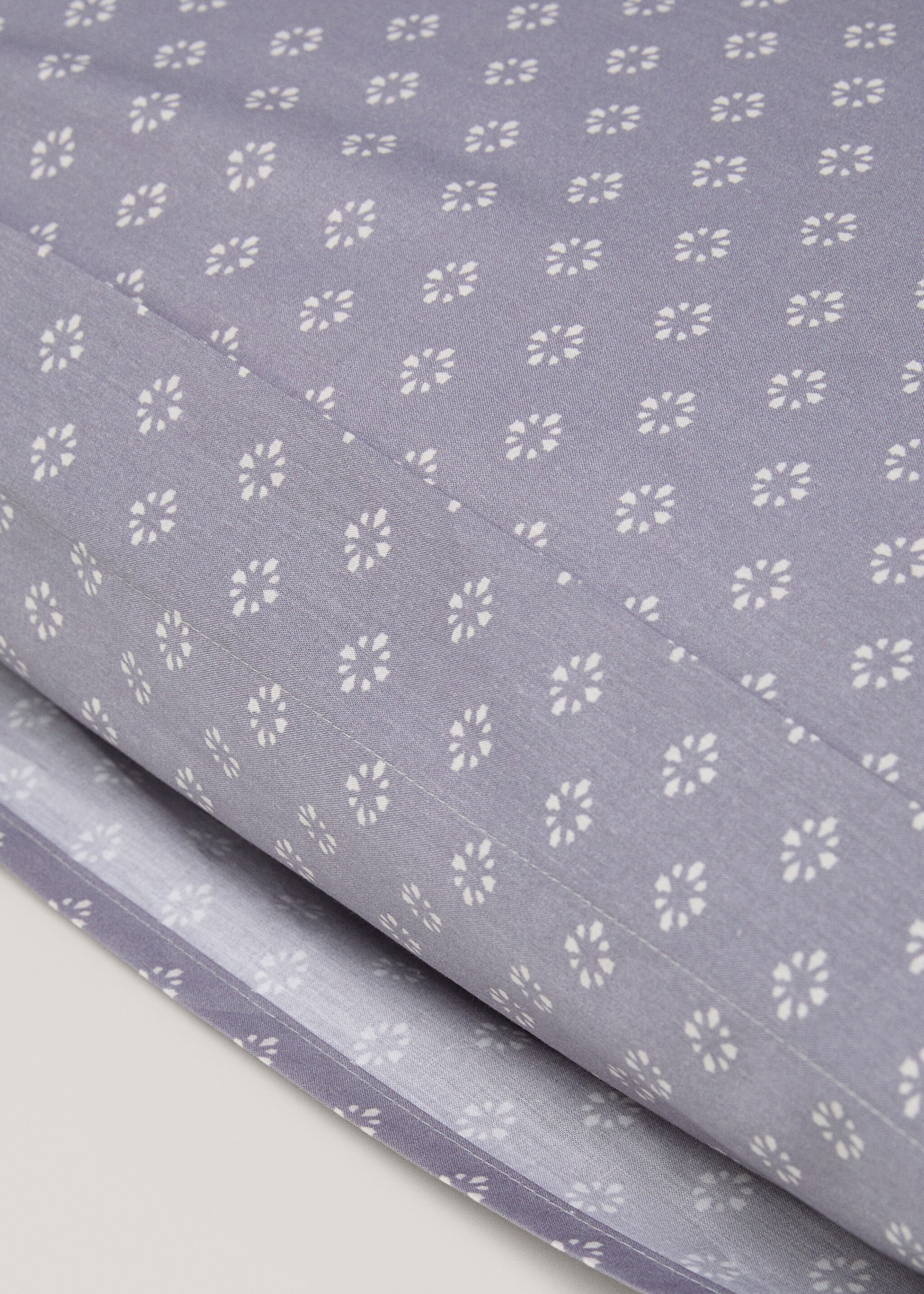 Gemusterter Kopfkissenbezug aus Baumwolle 60 x 60 cm - Detail des Artikels 3, Blau. Ref: 77027683-00.