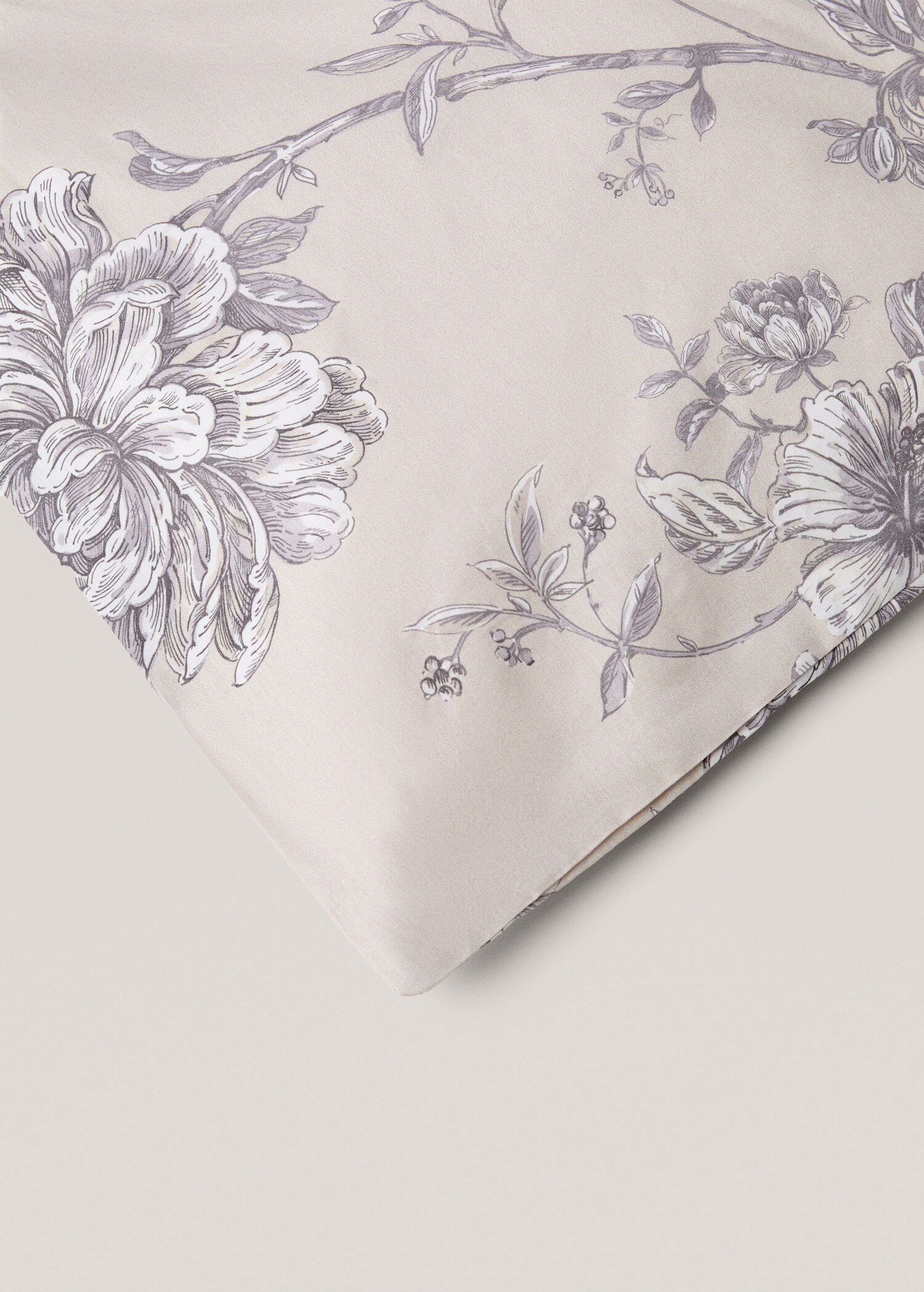 Percale cotton floral-print duvet cover for 90cm bed - Details of the article 3