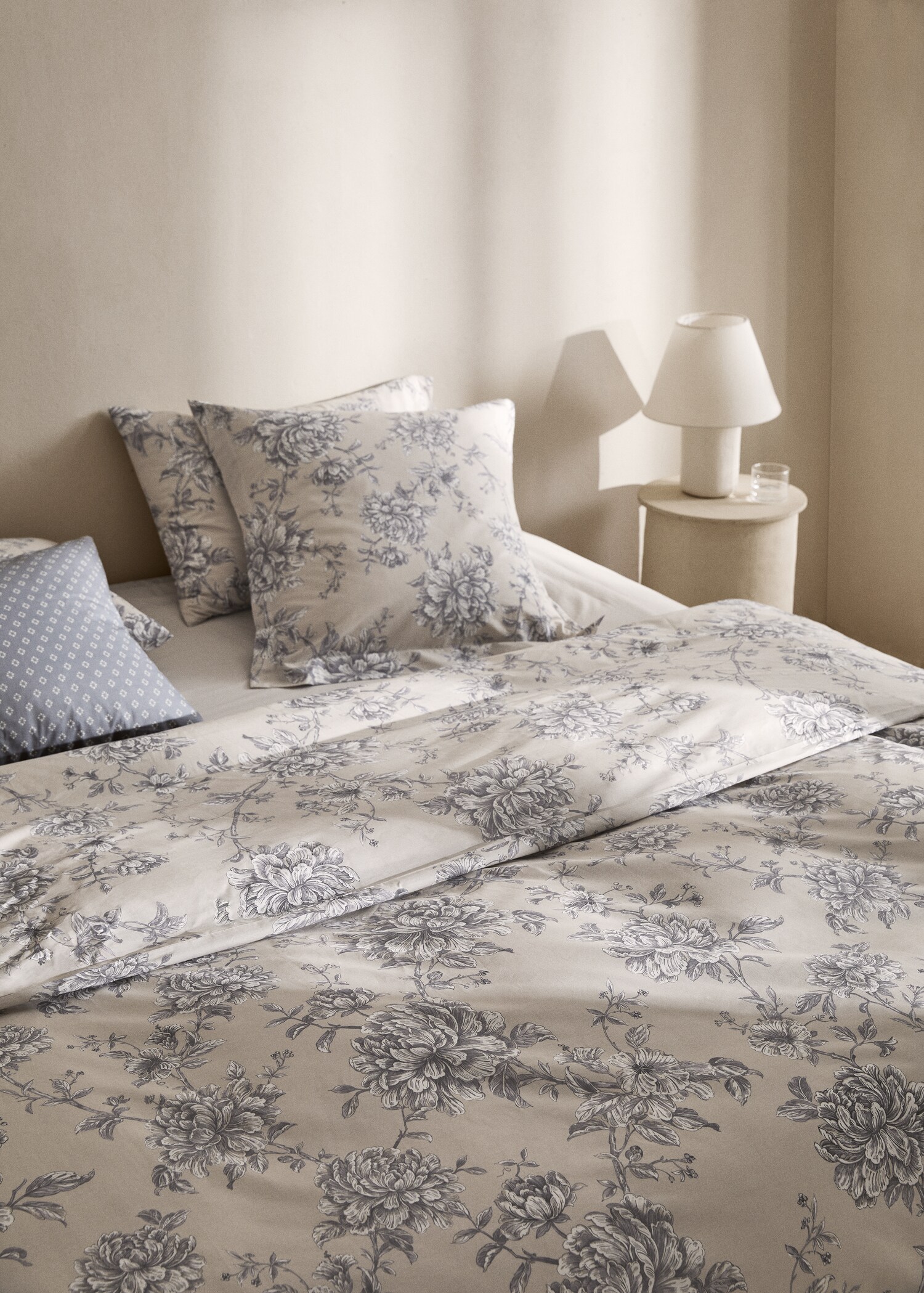 Percale cotton floral-print duvet cover for 90cm bed - Details of the article 7