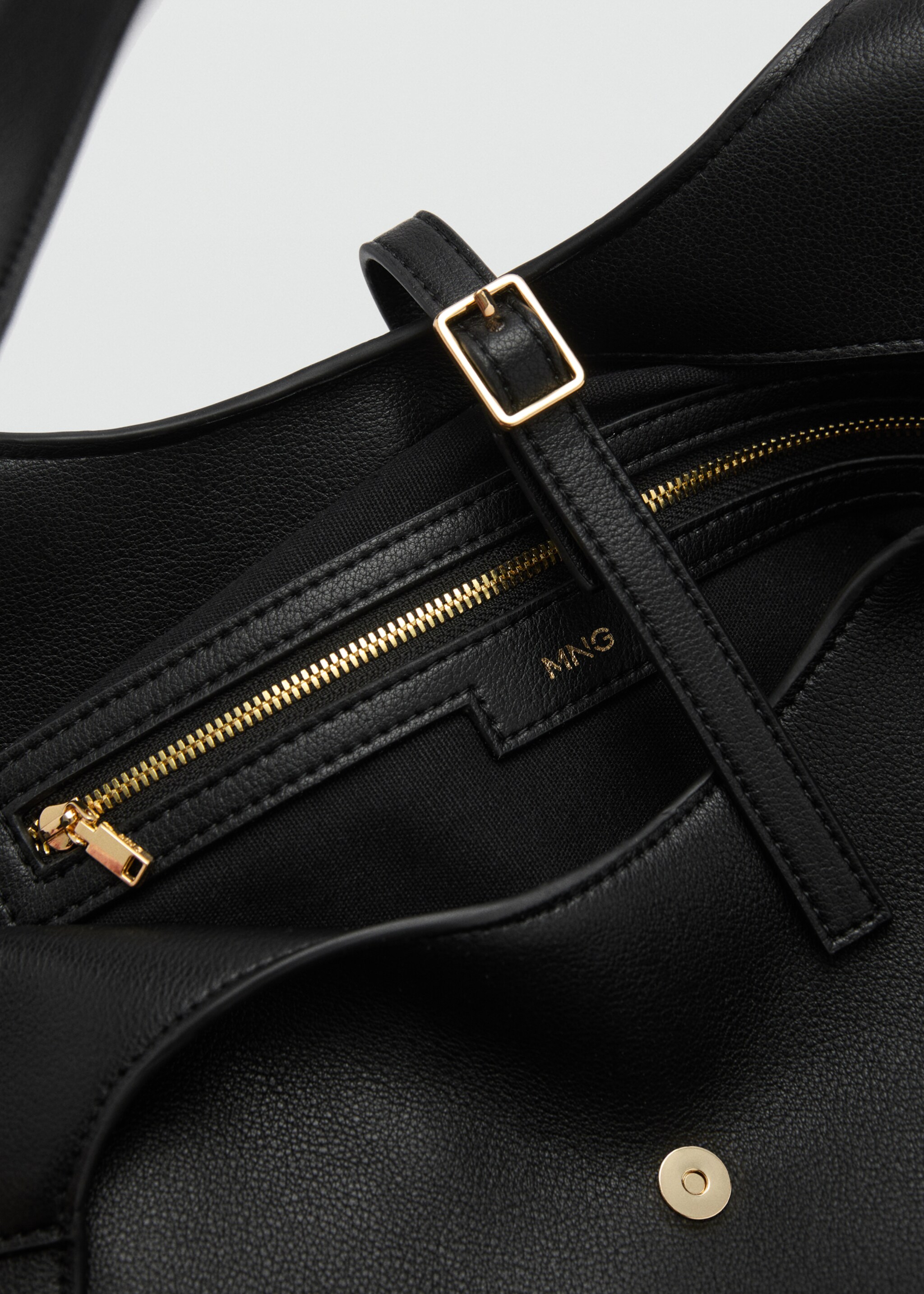 Bolso shopper detalle hebilla - Detalle del artículo 3, Negro. Ref: 77027690-00.