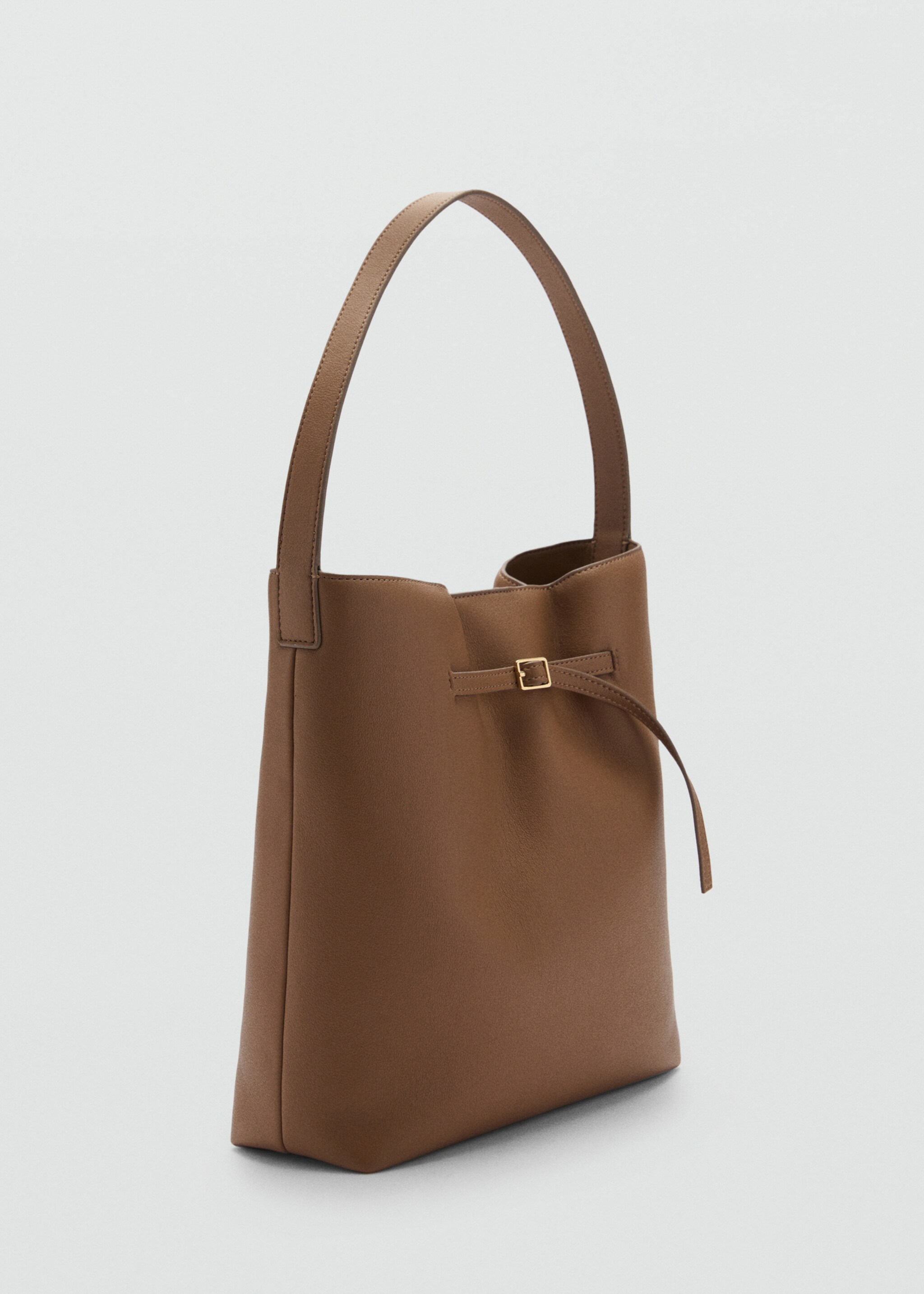 Bucket bag with buckle - Medium plane, Medium Brown. Ref: 77027691-00.