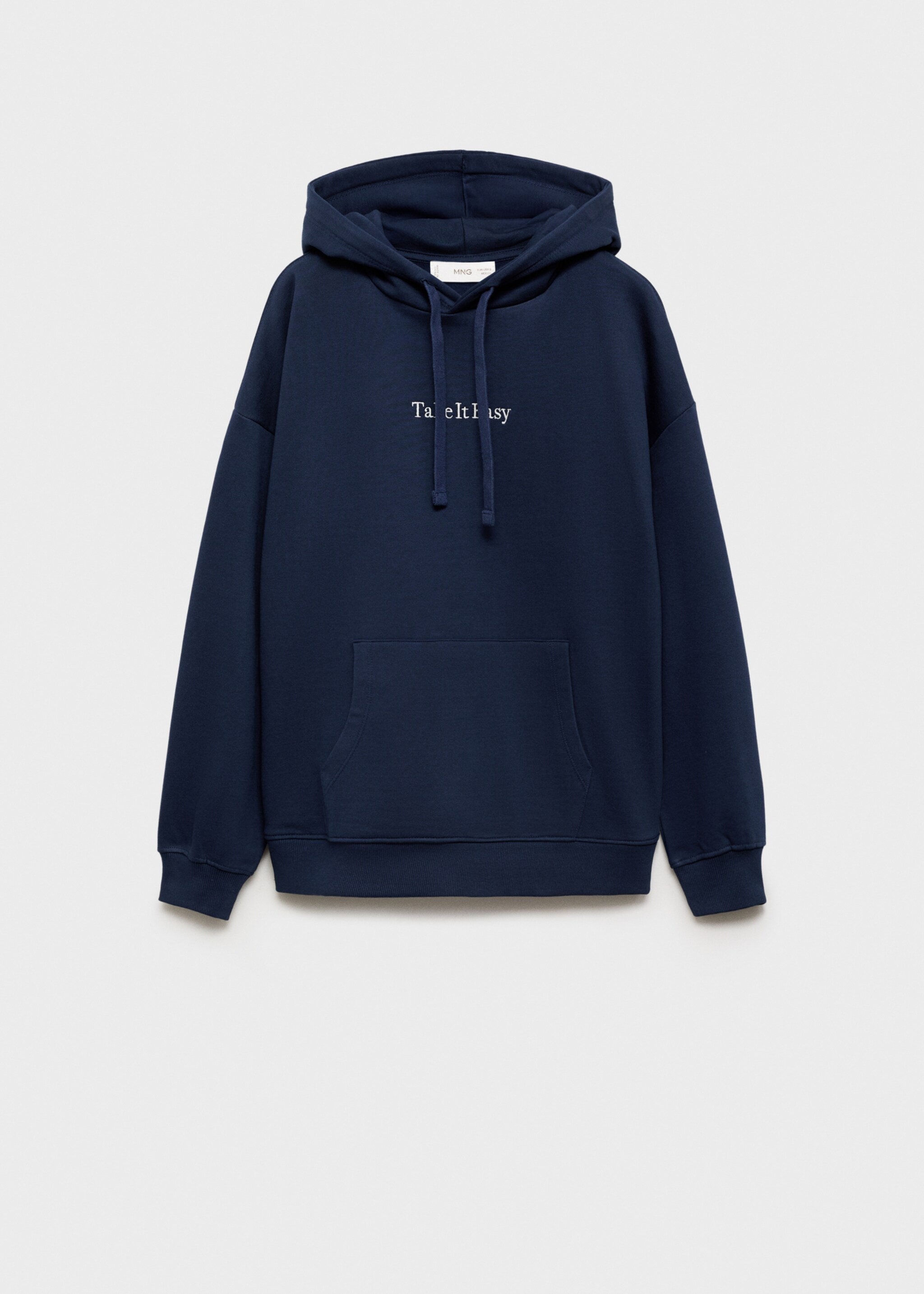 Sweat-shirt coton détails brodés - Article sans modèle, Bleu marine foncé. Ref: 77027695-00.