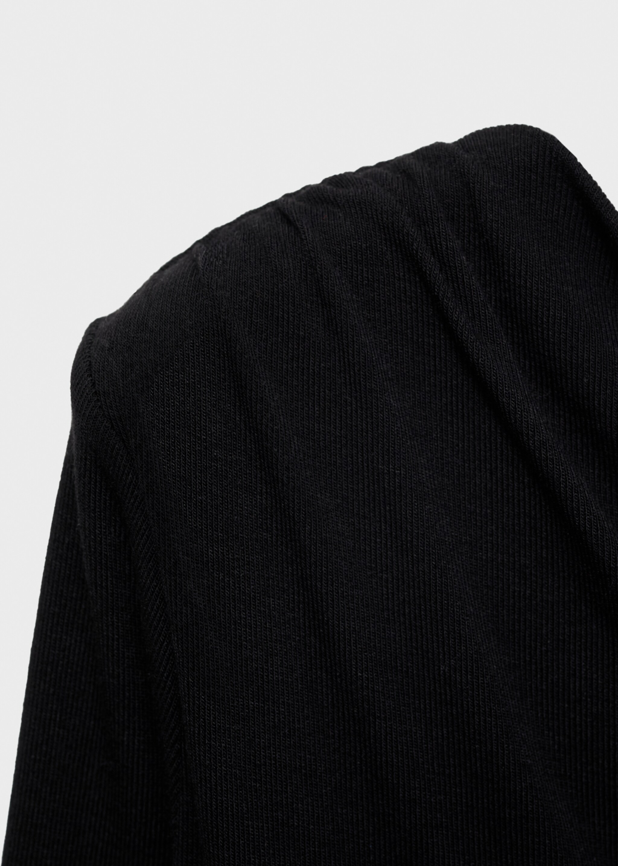 Draped asymmetrical T-shirt - Details of the article 8, Black. Ref: 77027697-00.