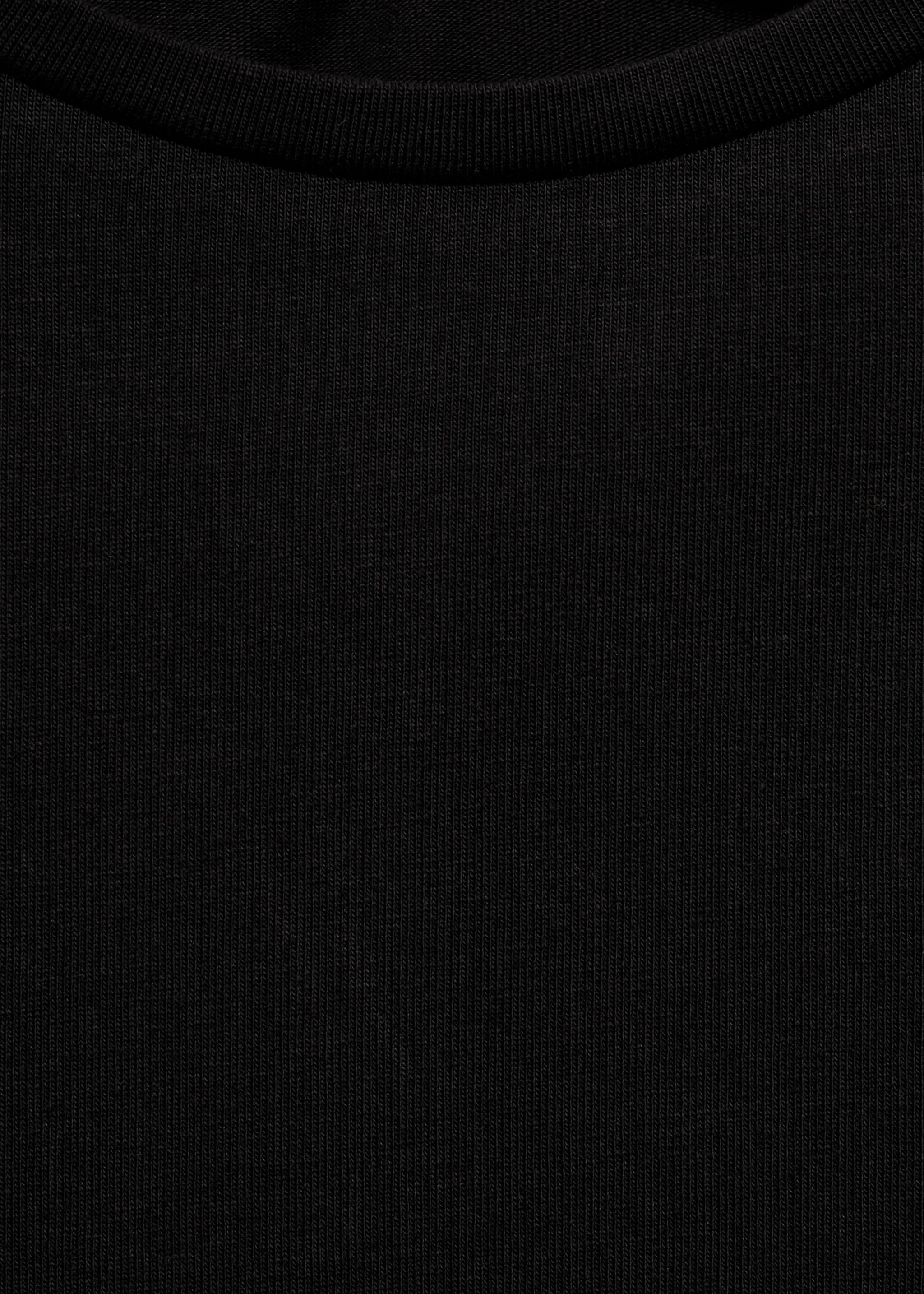 Long-sleeve studded t-shirt - Details of the article 8, Black. Ref: 77027698-00.