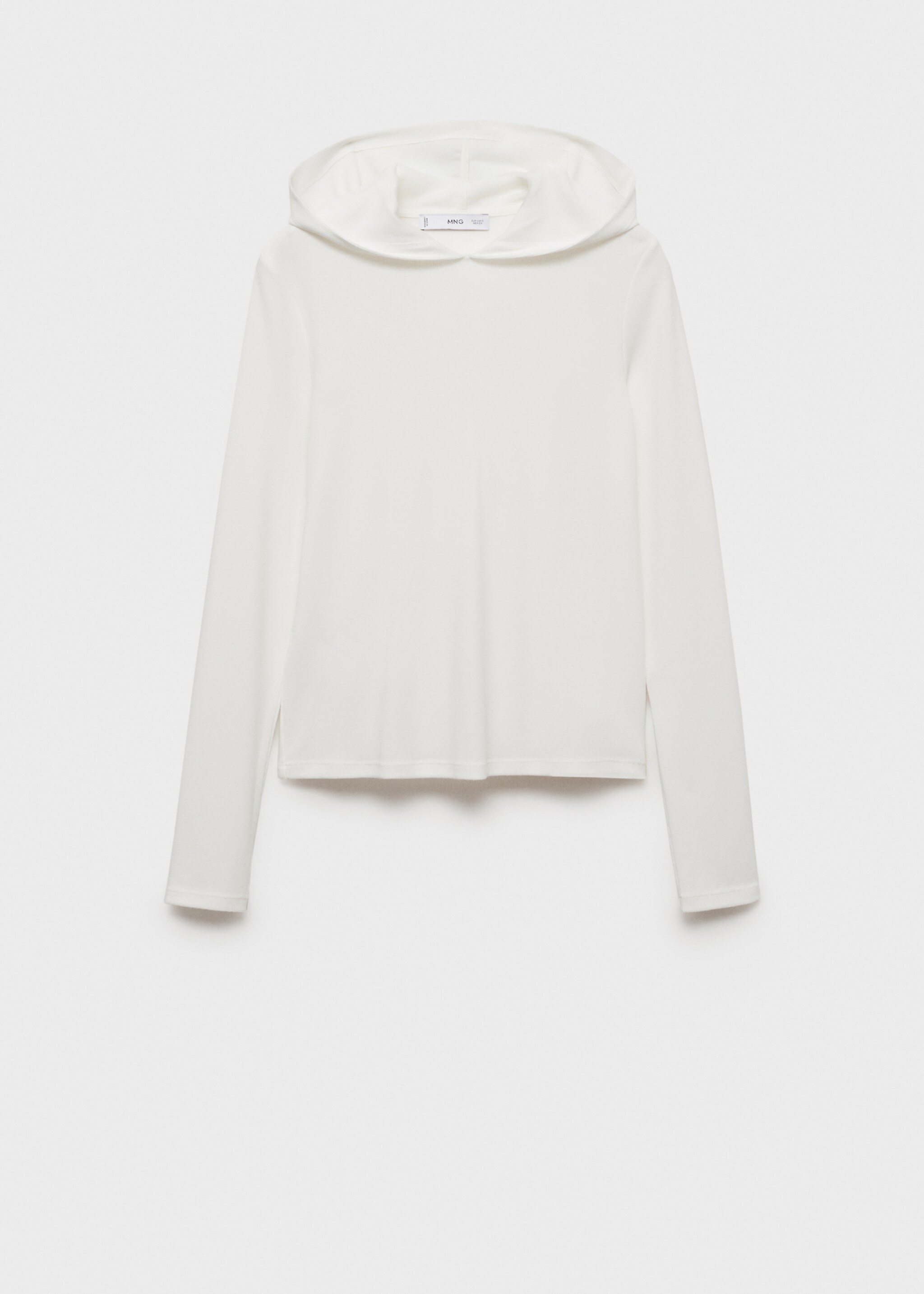 T-shirt manches longues capuche - Article sans modèle, Blanc cassé. Ref: 77027699-00.