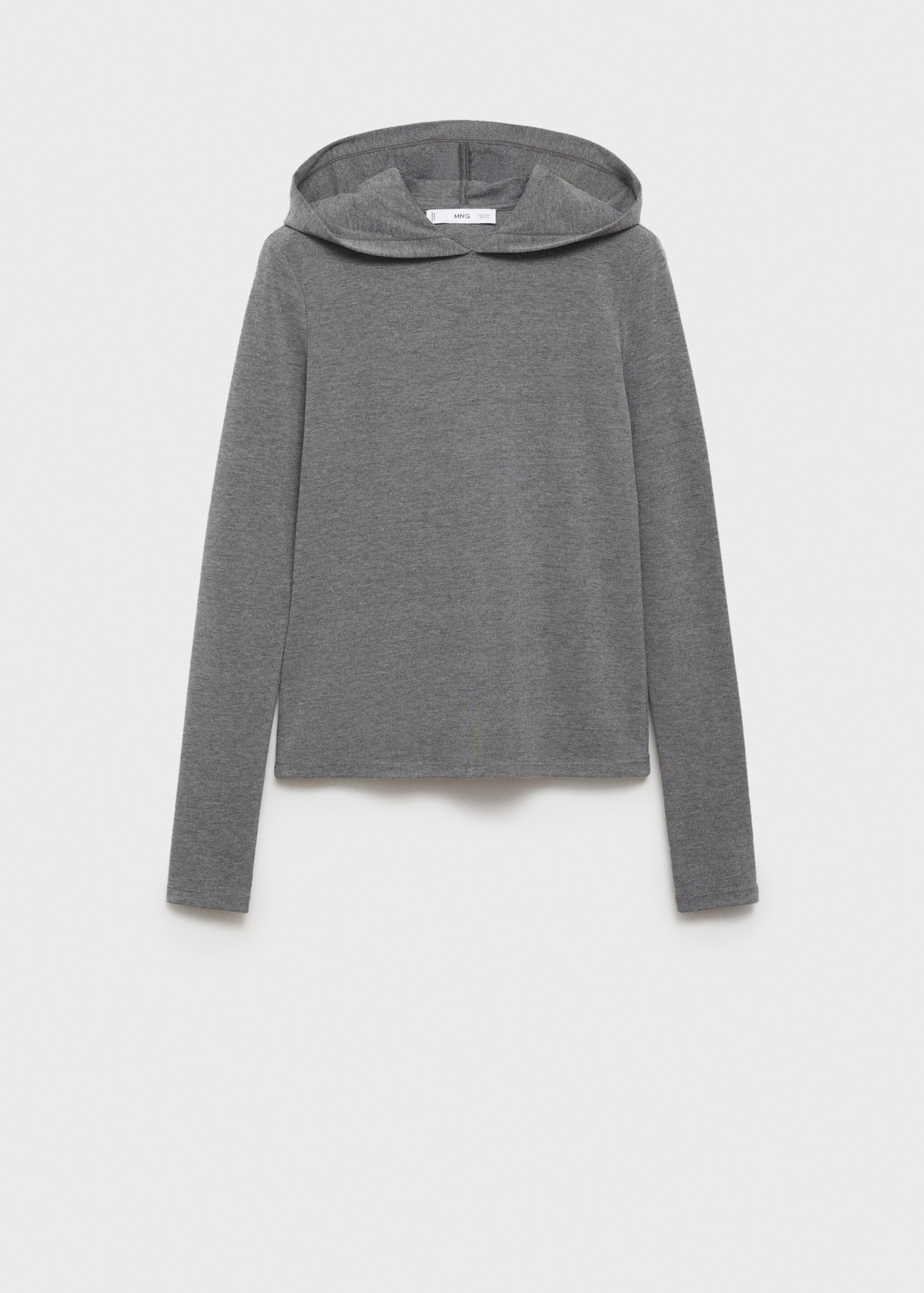 T-shirt manches longues capuche - Article sans modèle, Gris. Ref: 77027699-00.