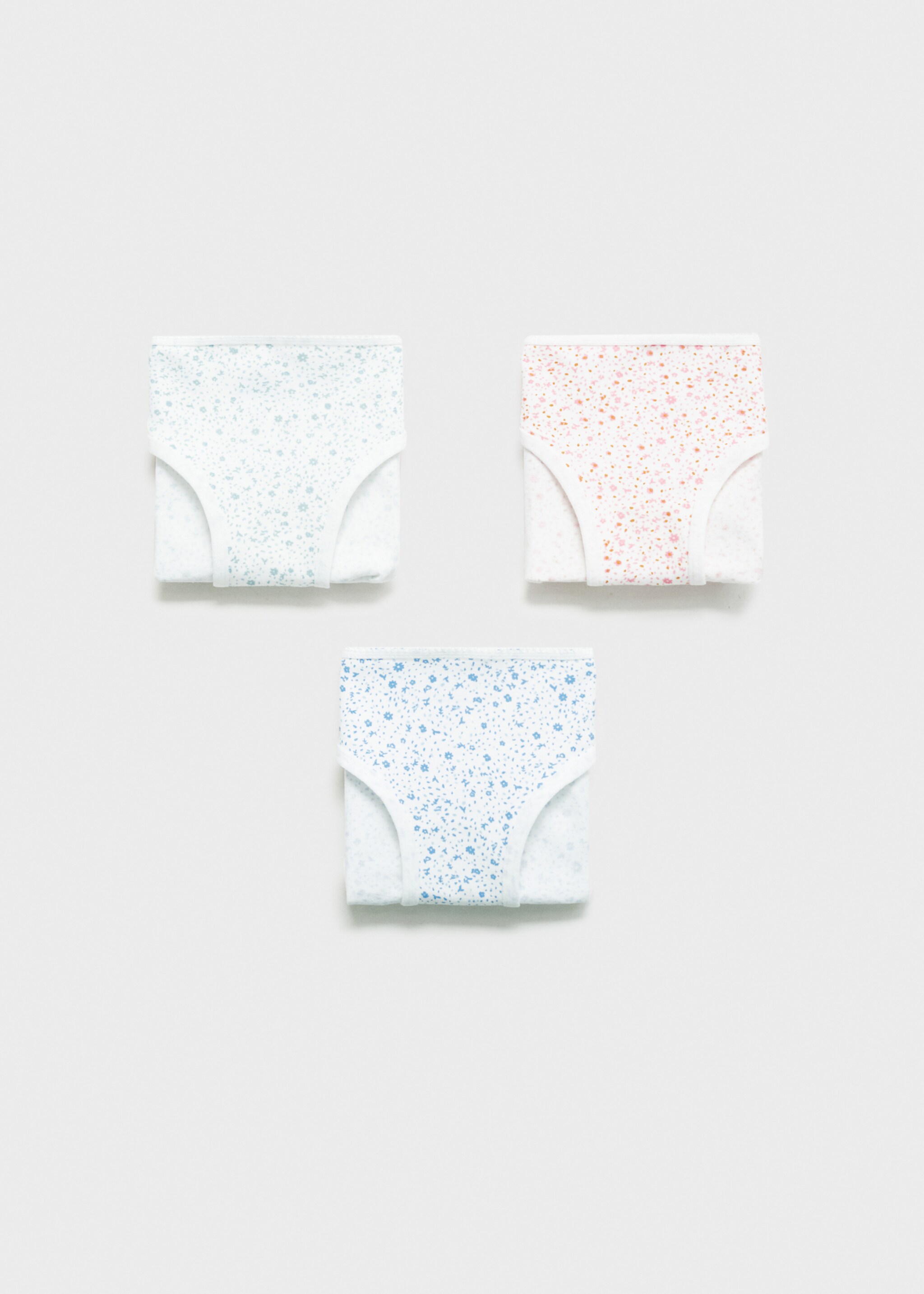 Pack 3 braguitas estampadas algodón - Artículo sin modelo, Azul celeste. Ref: 77027700-00.