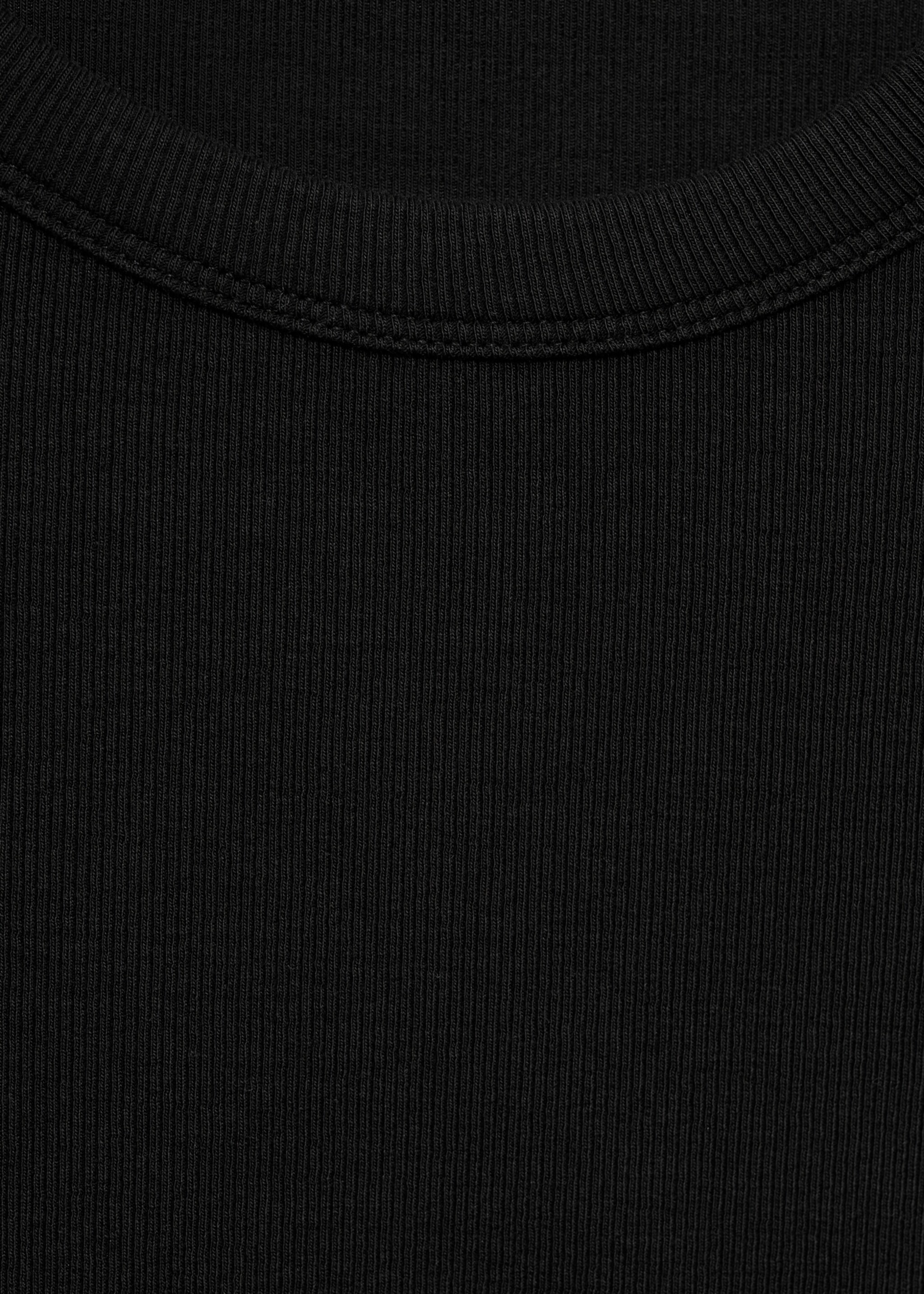 T-shirt coton manches courtes - Détail de l'article 8, Noir. Ref: 77027704-00.