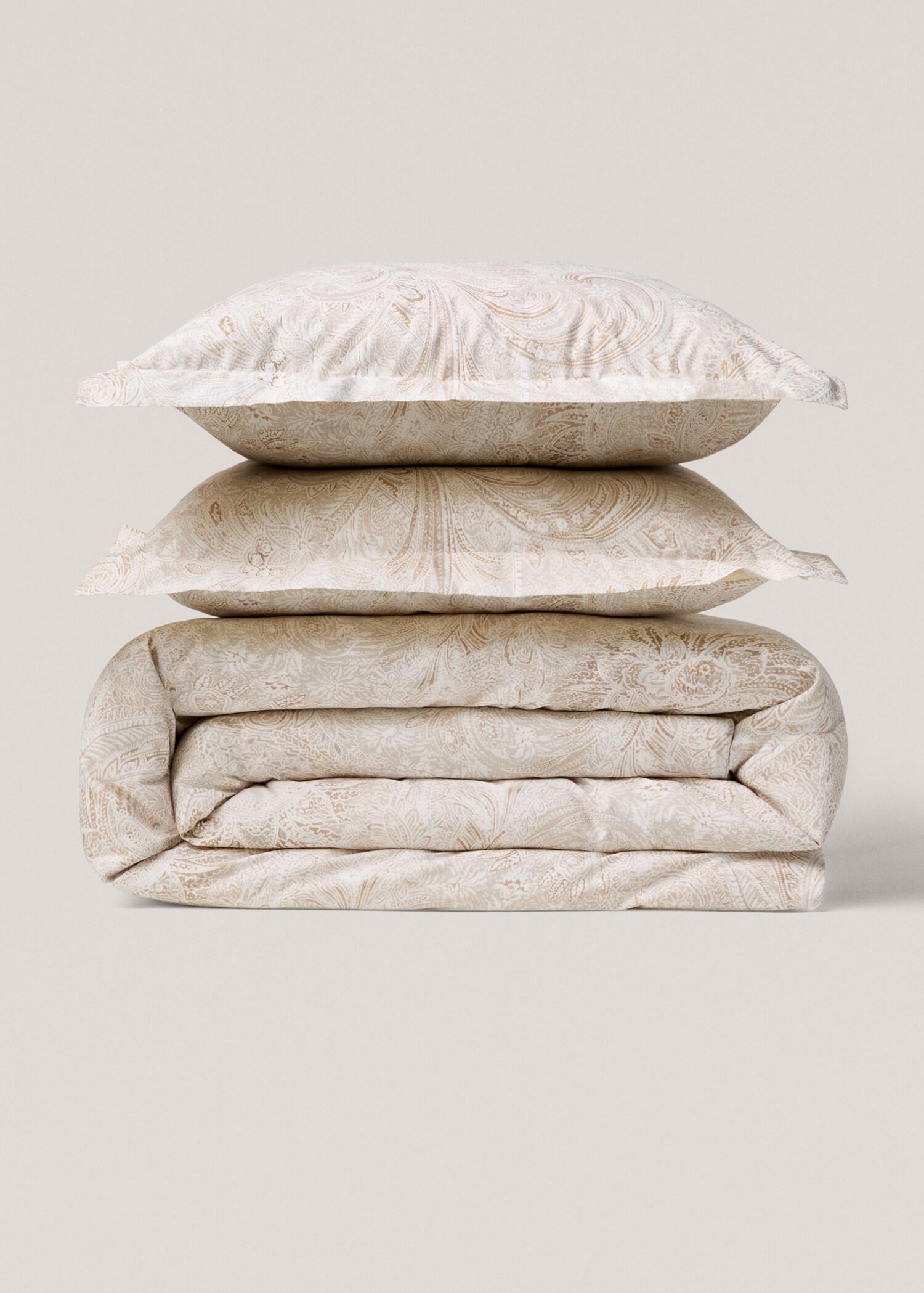 Percale cotton Paisley-print duvet cover for 90cm bed - Article without model