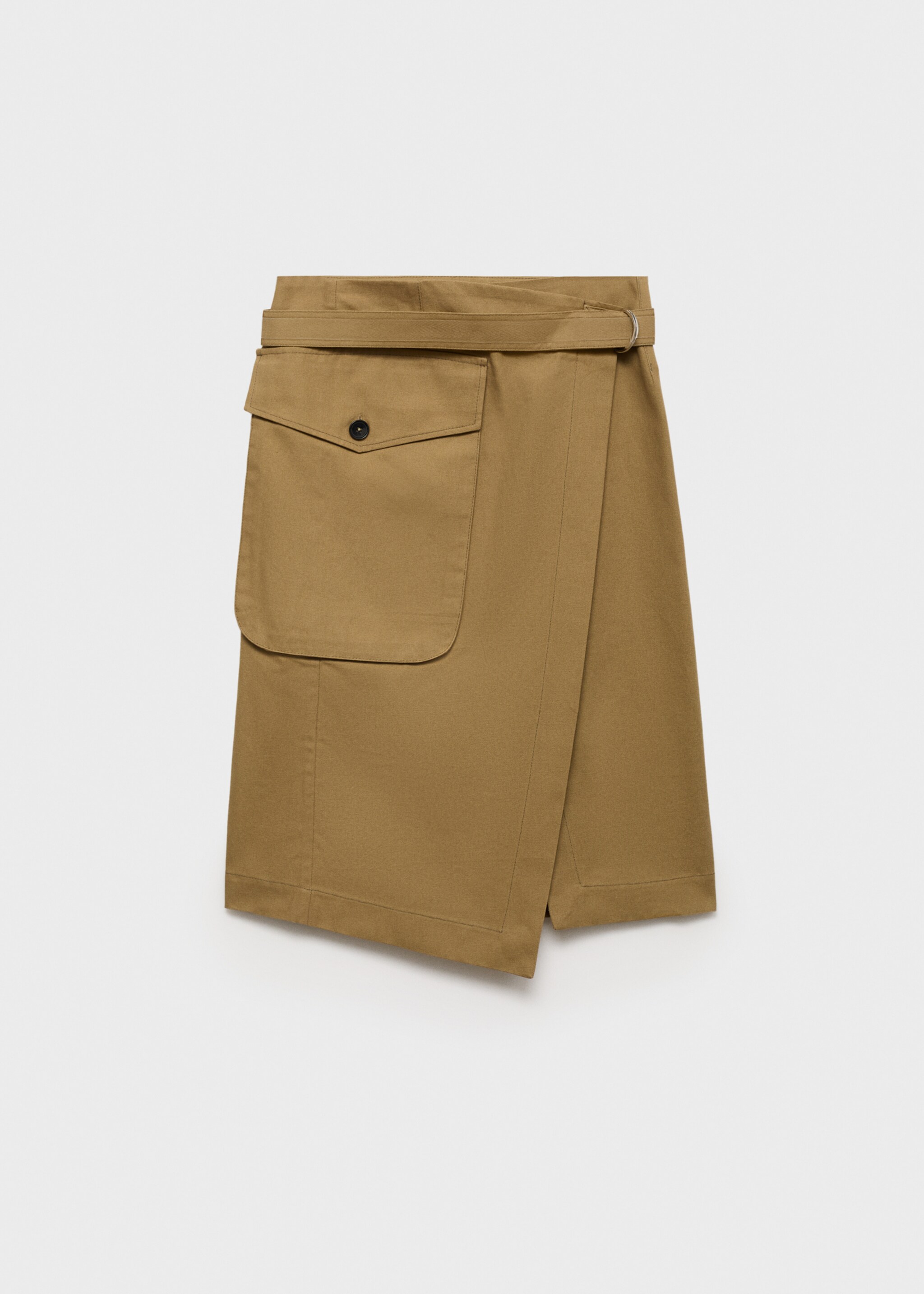 Spódnica midi z kieszeniami cargo - Artykuł bez modela/modelki, Khaki. Ref: 77027715-00.