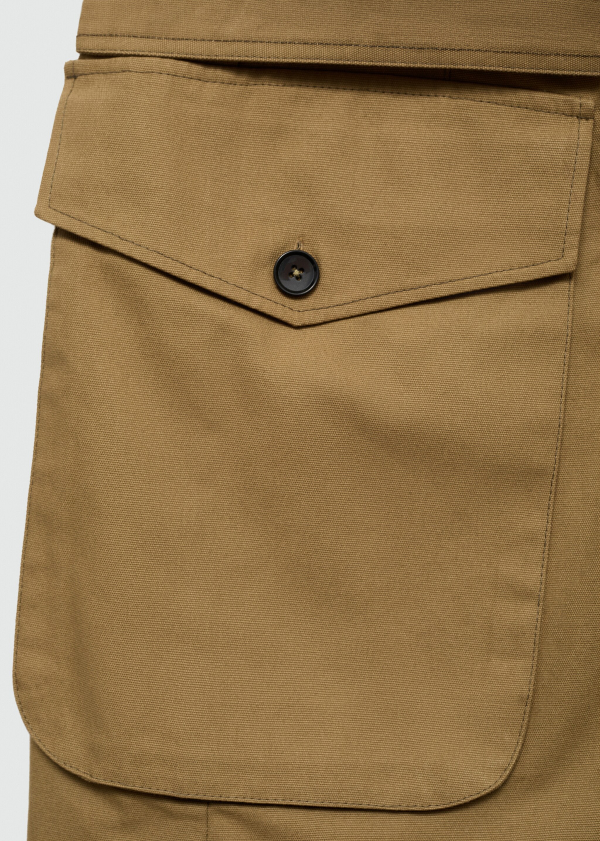 Spódnica midi z kieszeniami cargo - Szczegóły artykułu 8, Khaki. Ref: 77027715-00.
