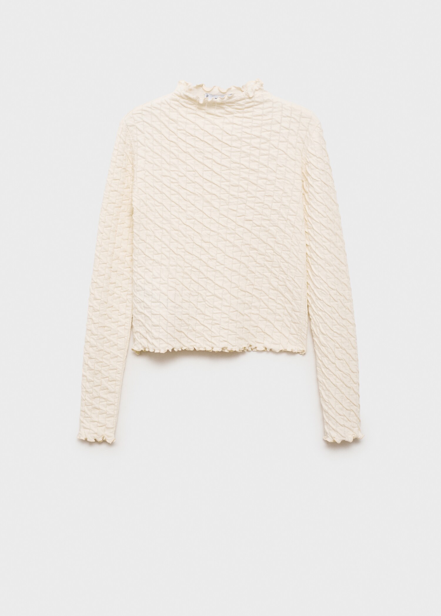 Long-sleeved t-shirt with ruffles - Article without model