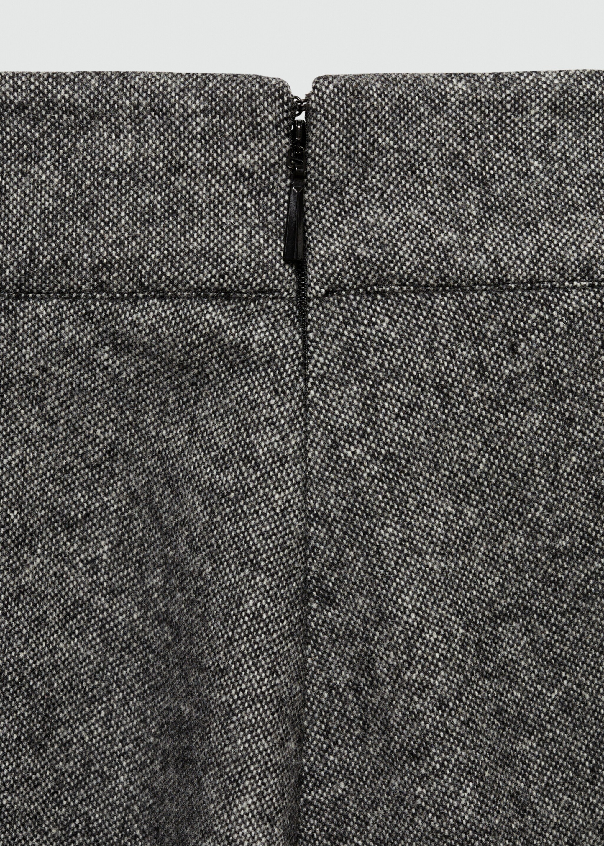 Falda lana jaspeada tablas - Detalle del artículo 0, Gris. Ref: 77027721-00.