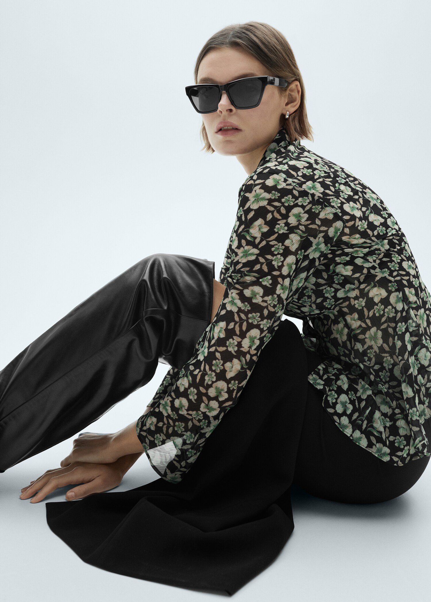 Floral chiffon shirt - Details of the article 2