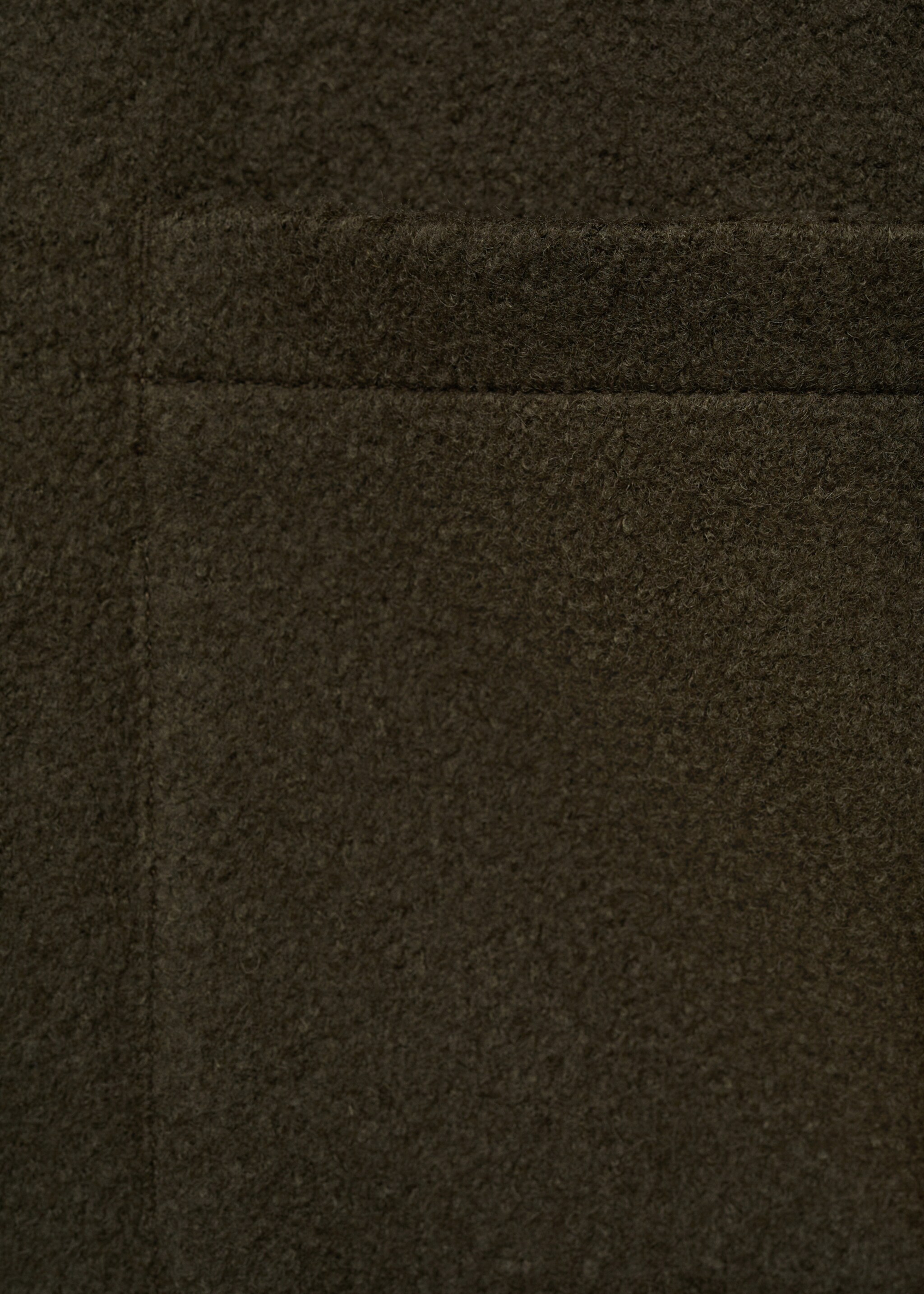 Jakke i krøllete ull med lommer - Artikkeldetalj 0, Khaki. Ref: 77027914-00.