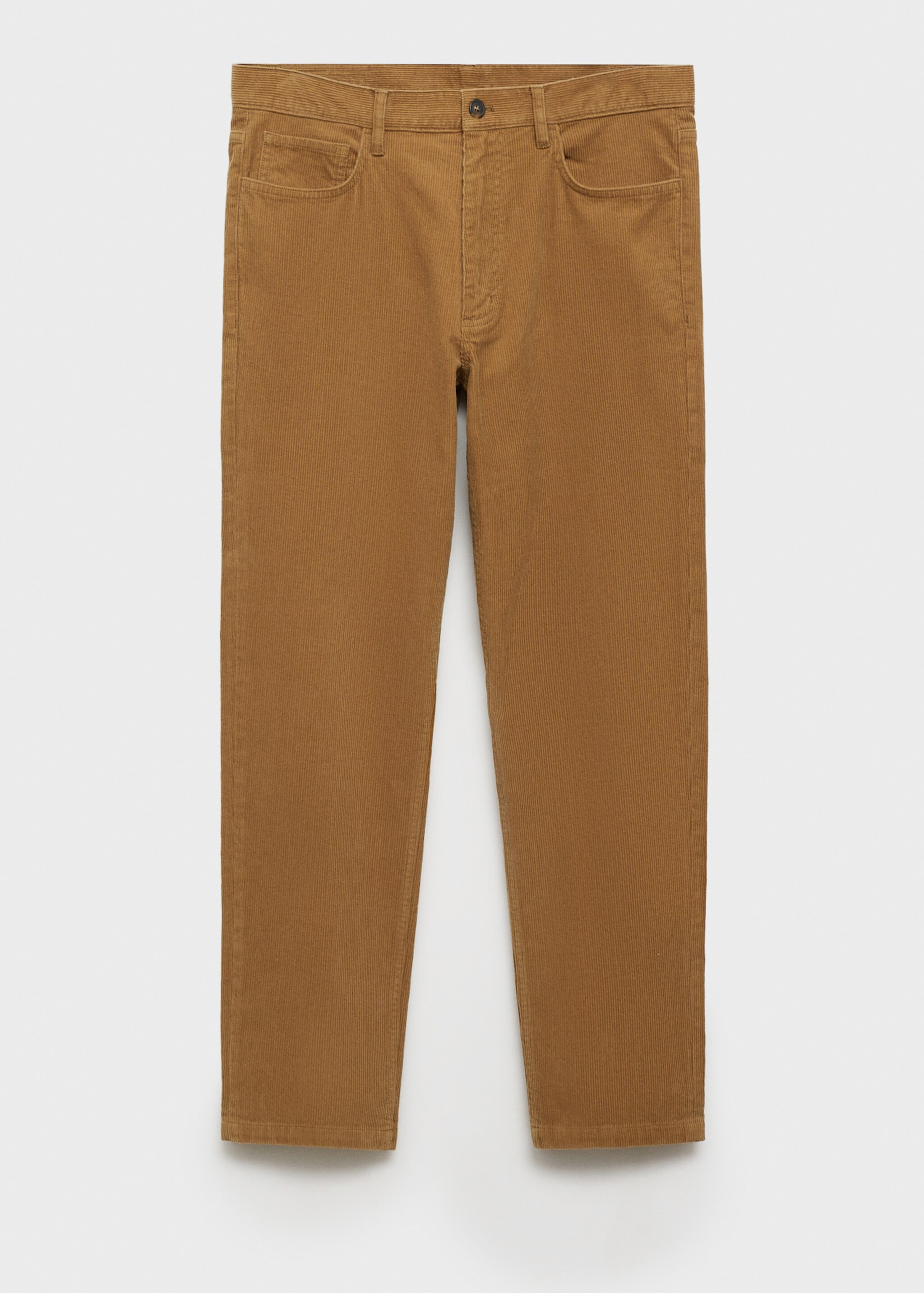 Manšestrové kalhoty regular fit - Zboží bez modelu, Středně hnědá. Ref: 77027919-00.