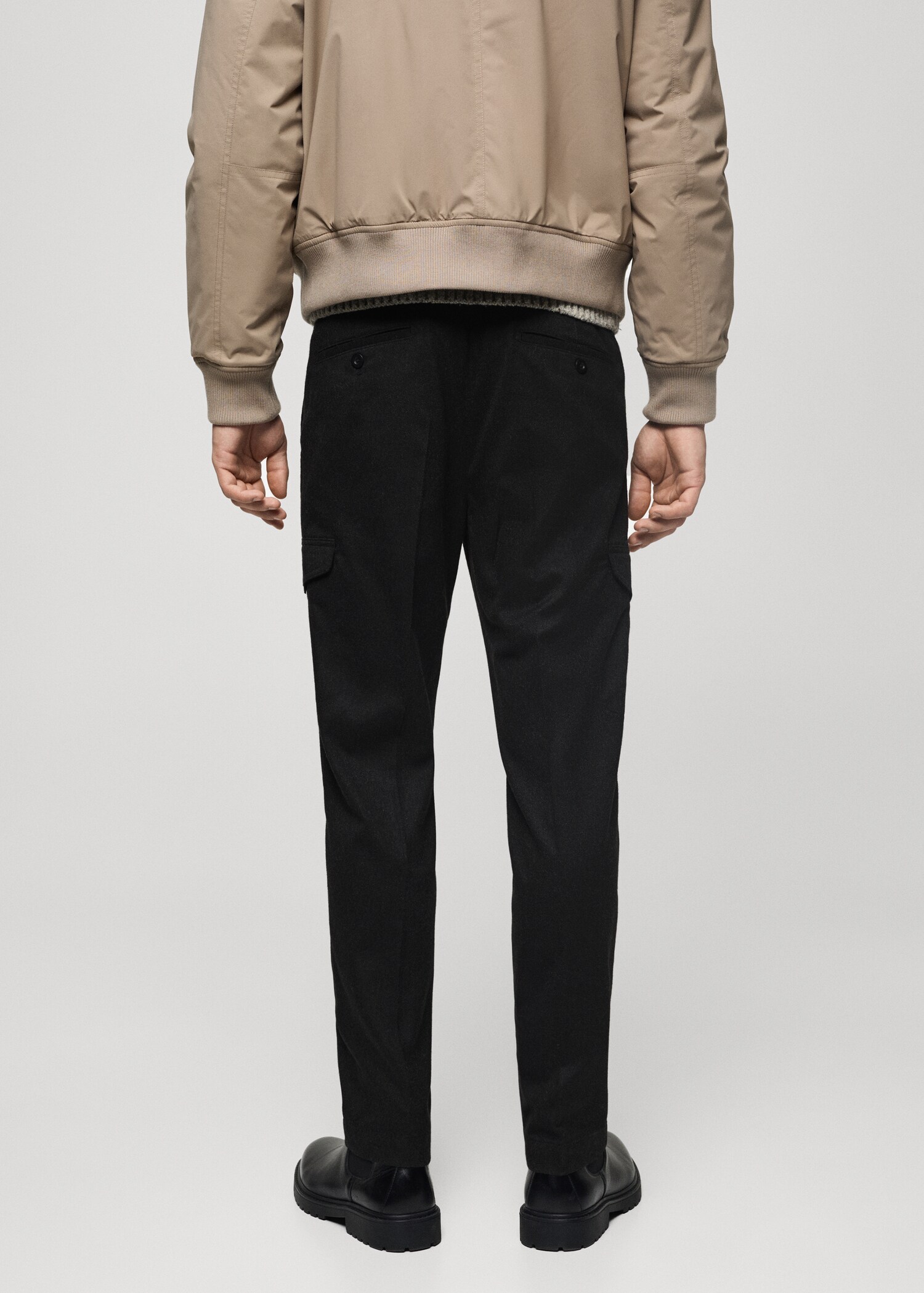 Flannel cargo trousers - Reverse of the article