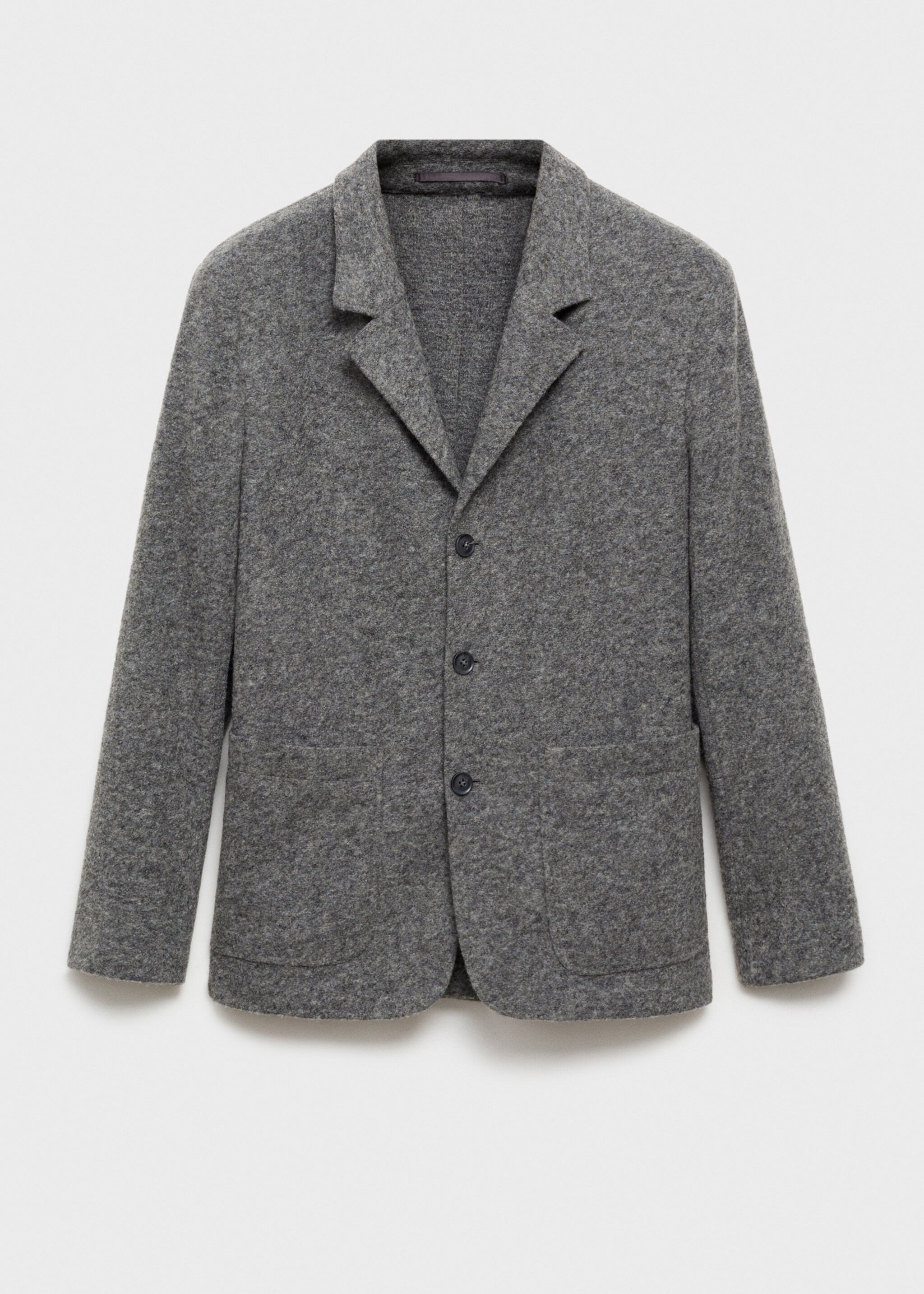 Slim fit gråspettet ullblazer - Artikkel uten modell, Grå. Ref: 77027921-00.