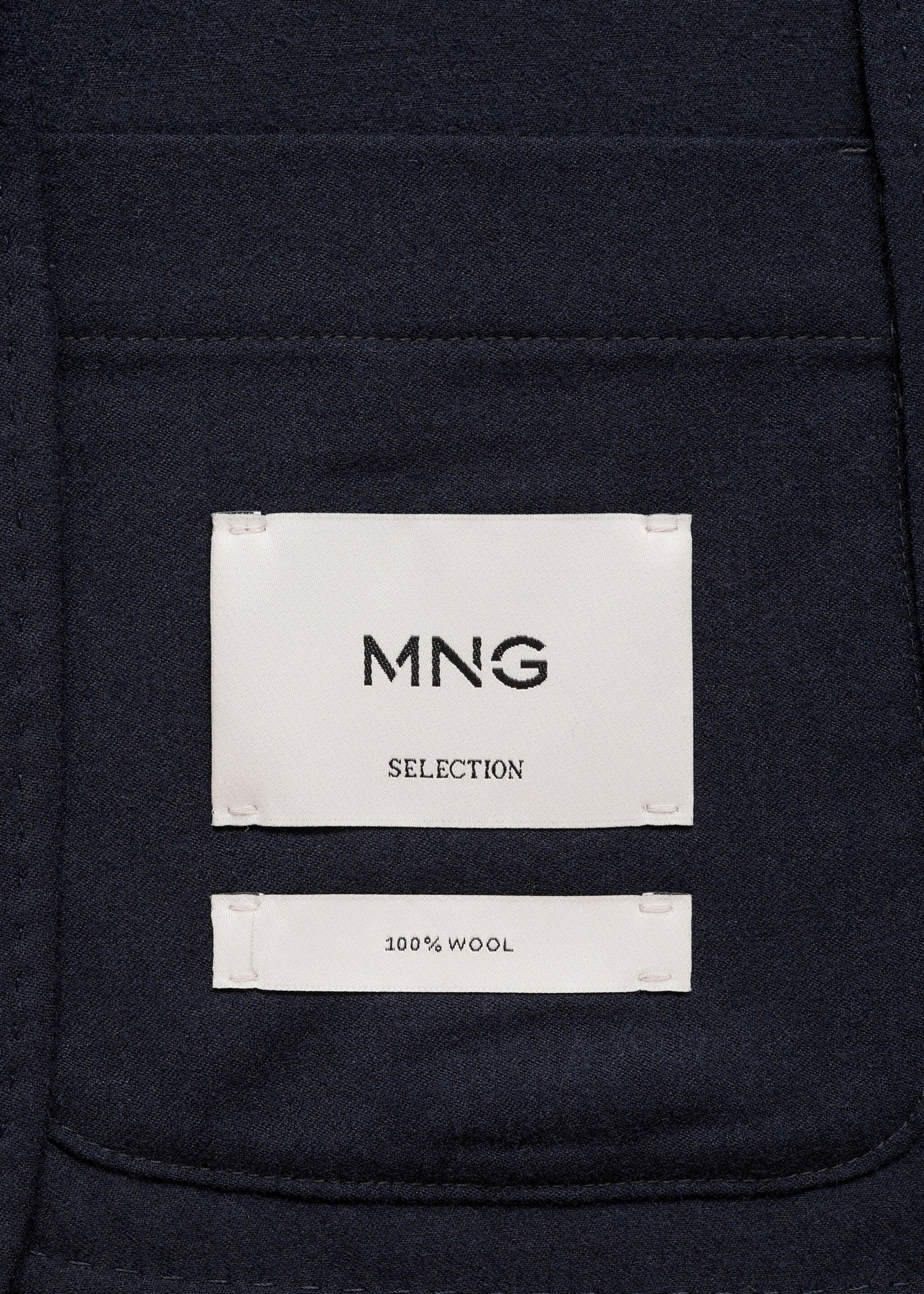 100% virgin wool flannel suit jacket - Details of the article 0, Dark Navy. Ref: 77027922-00.
