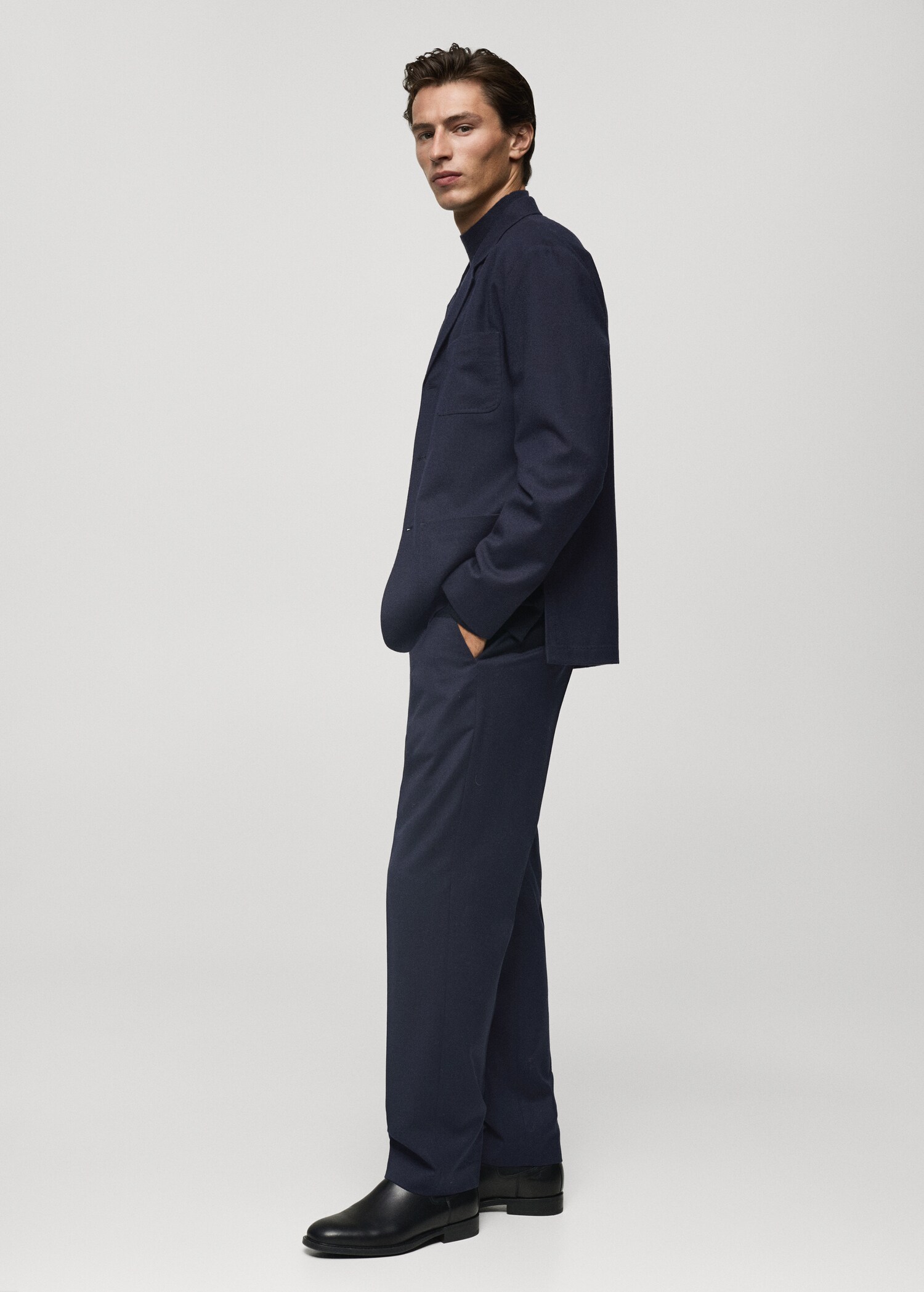 100% virgin wool flannel suit jacket - Details of the article 6