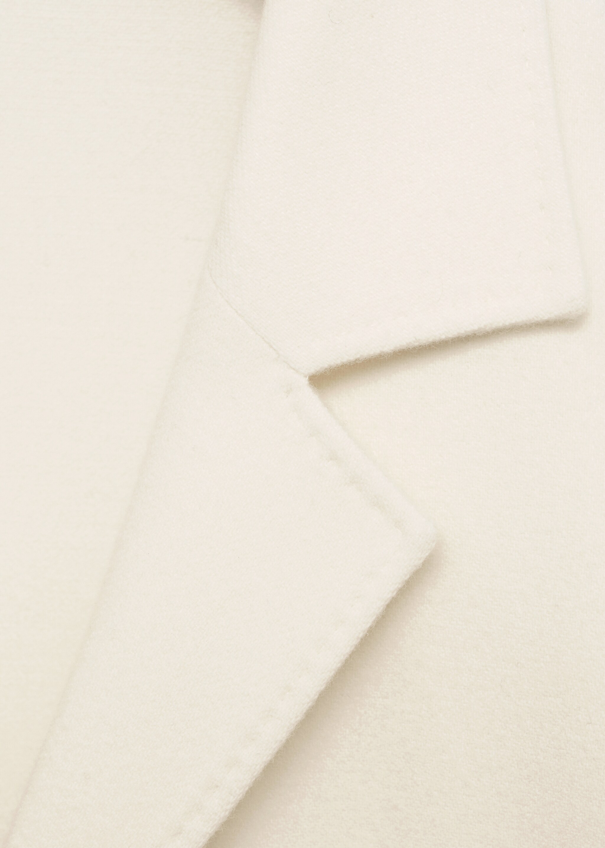 Italian virgin wool flannel suit jacket - Details of the article 8, White. Ref: 77027923-00.