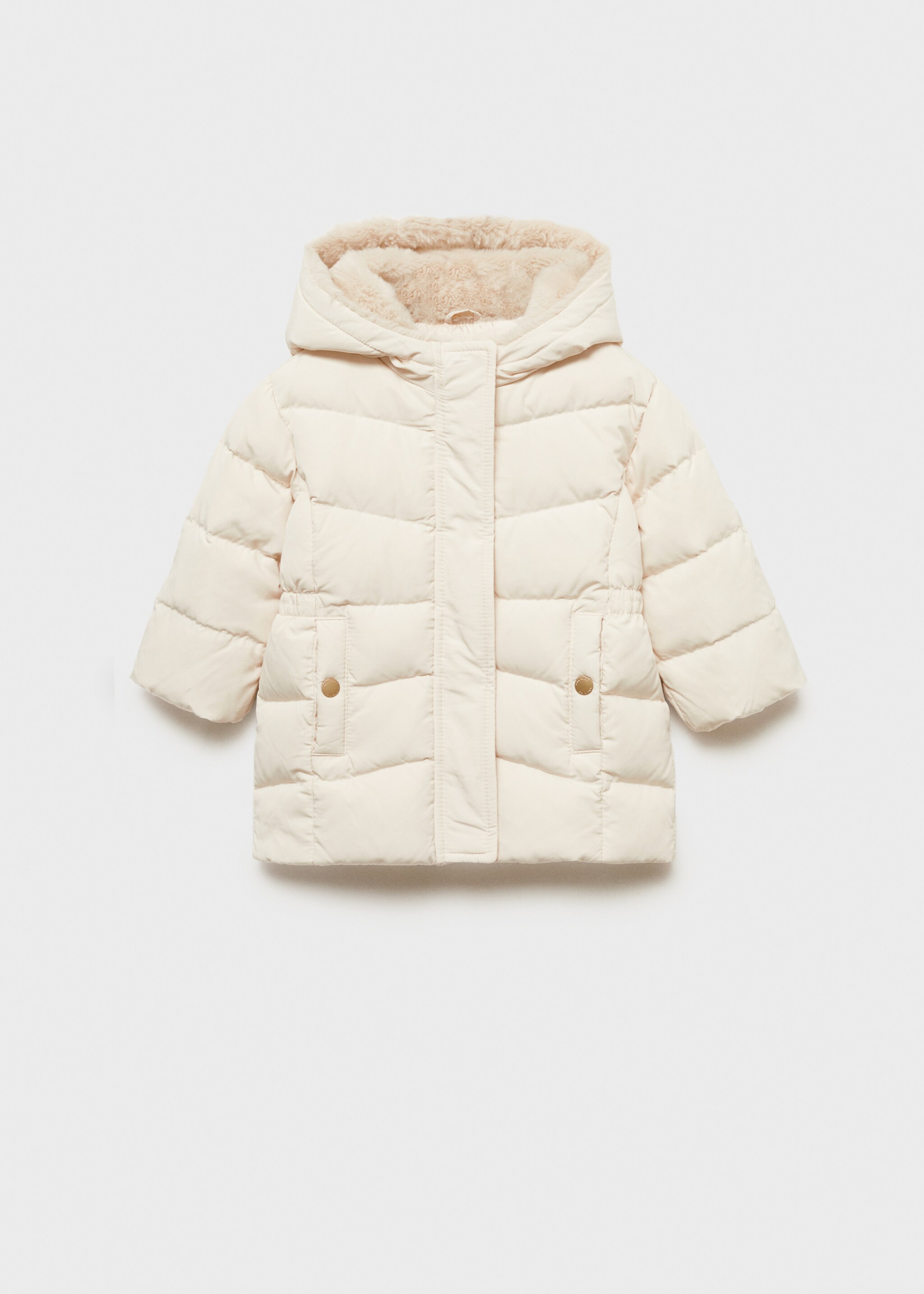 Anorak plume matelassé - Article sans modèle, Écru. Ref: 77027924-00.
