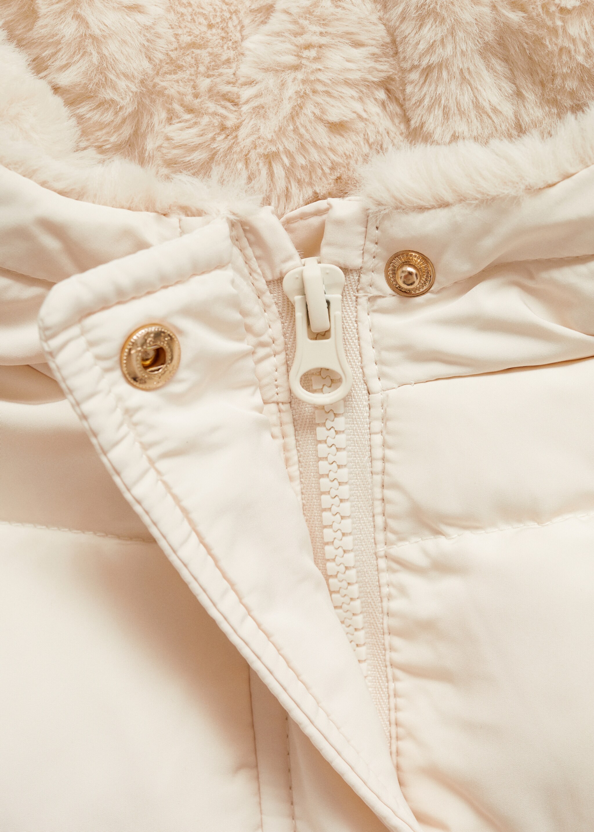 Anorak plume matelassé - Détail de l'article 8, Écru. Ref: 77027924-00.