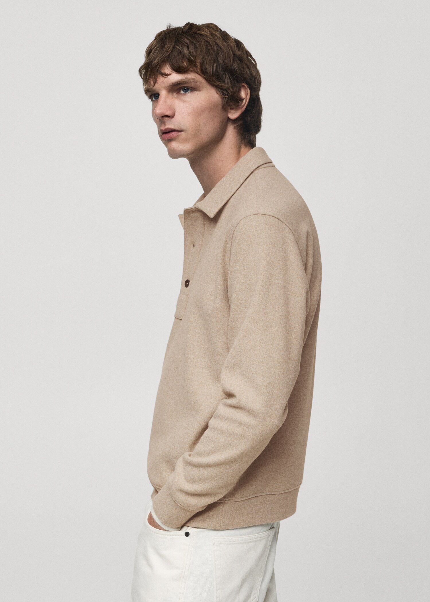 Regular Fit-Poloshirt aus Sweatshirt-Gewebe - Detail des Artikels 2