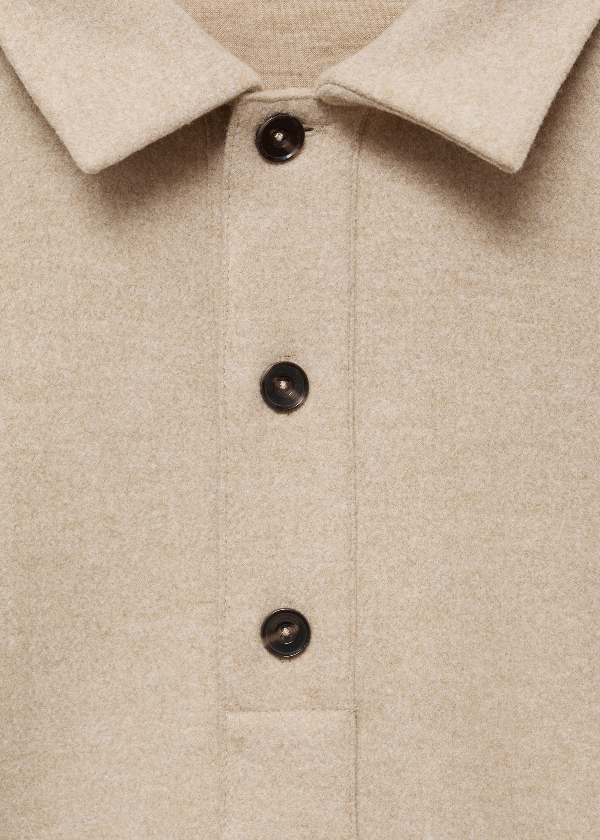 Πόλο regular fit ύφασμα φούτερ - Λεπτομέρεια του προϊόντος 8, Άμμος. Ref: 77027925-00.