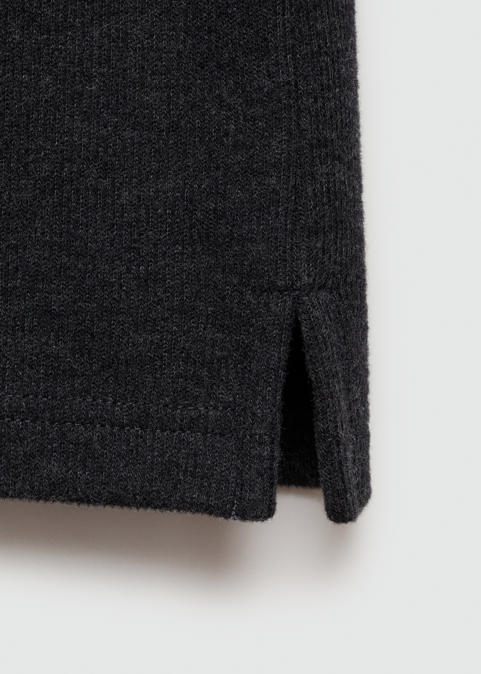Sudadera canalé cuello chimenea - Detalle del artículo 0, Gris antracita. Ref: 77027926-00.