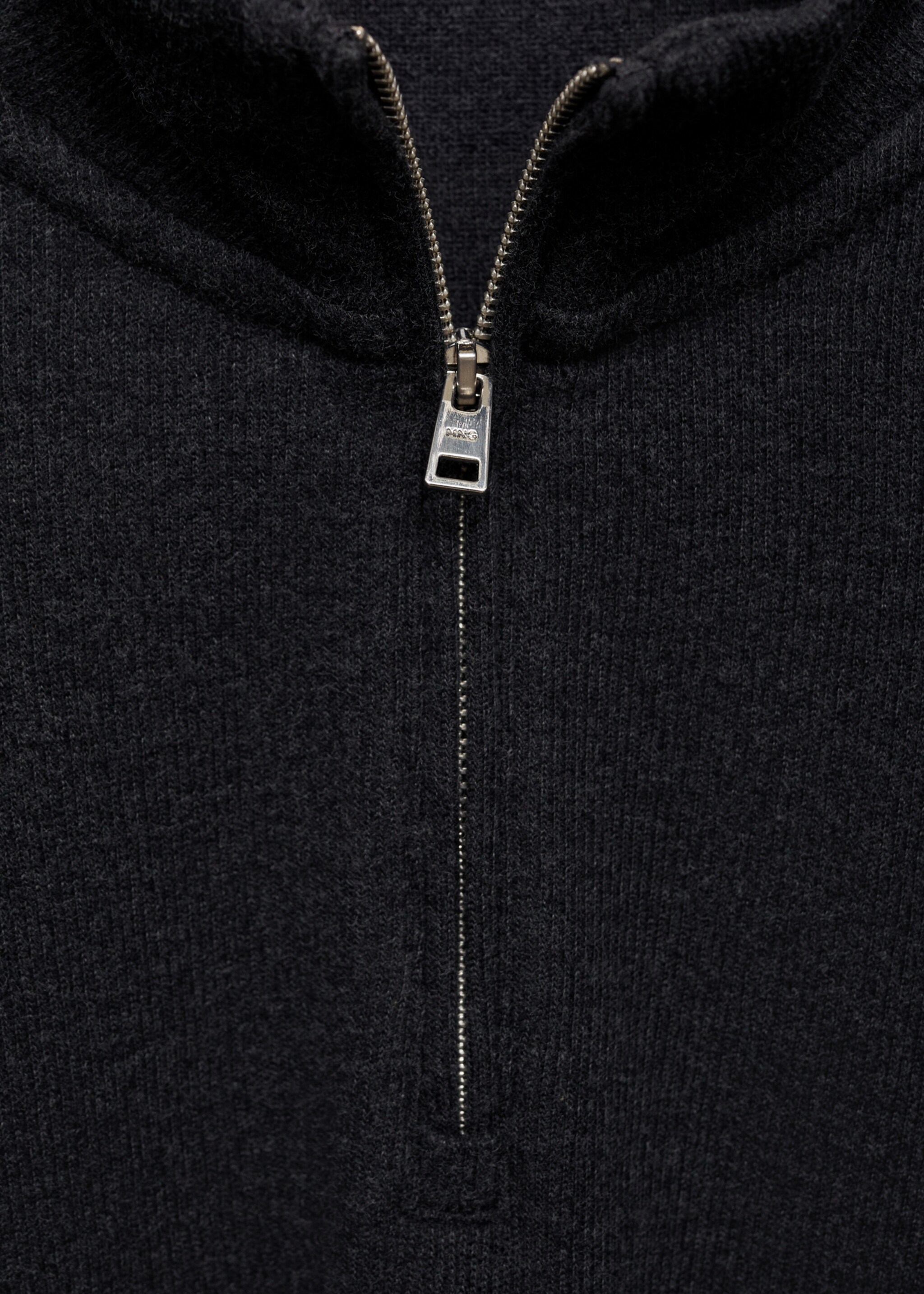 Sudadera canalé cuello chimenea - Detalle del artículo 8, Gris antracita. Ref: 77027926-00.