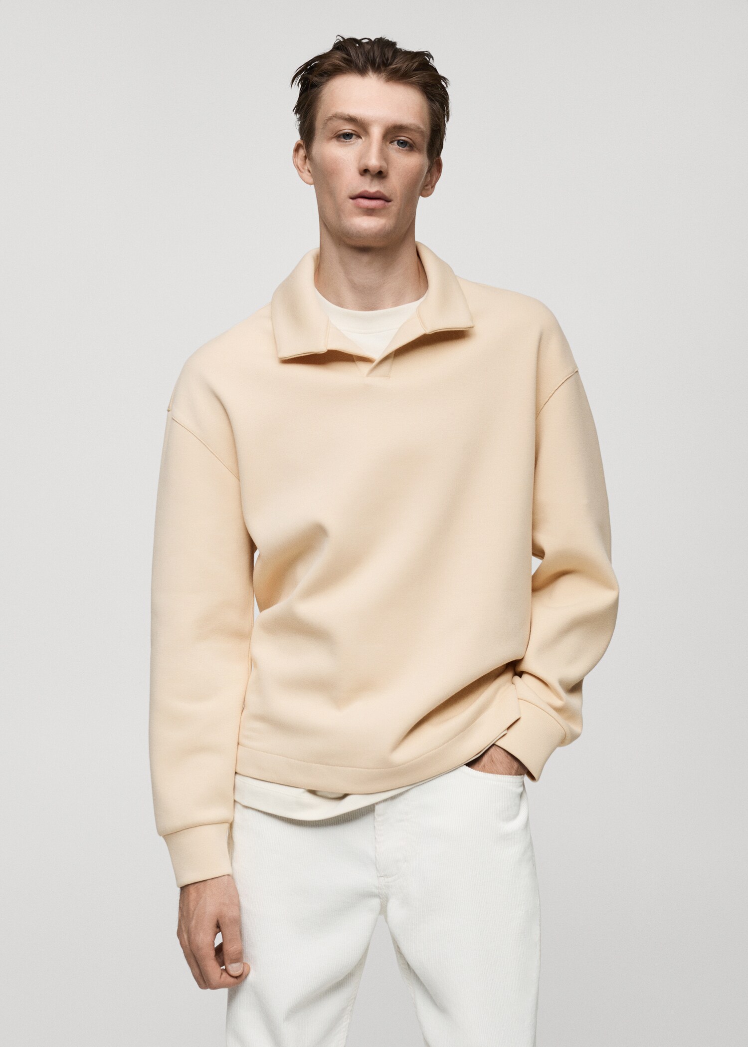 Sudadera polo relaxed fit - Plano medio