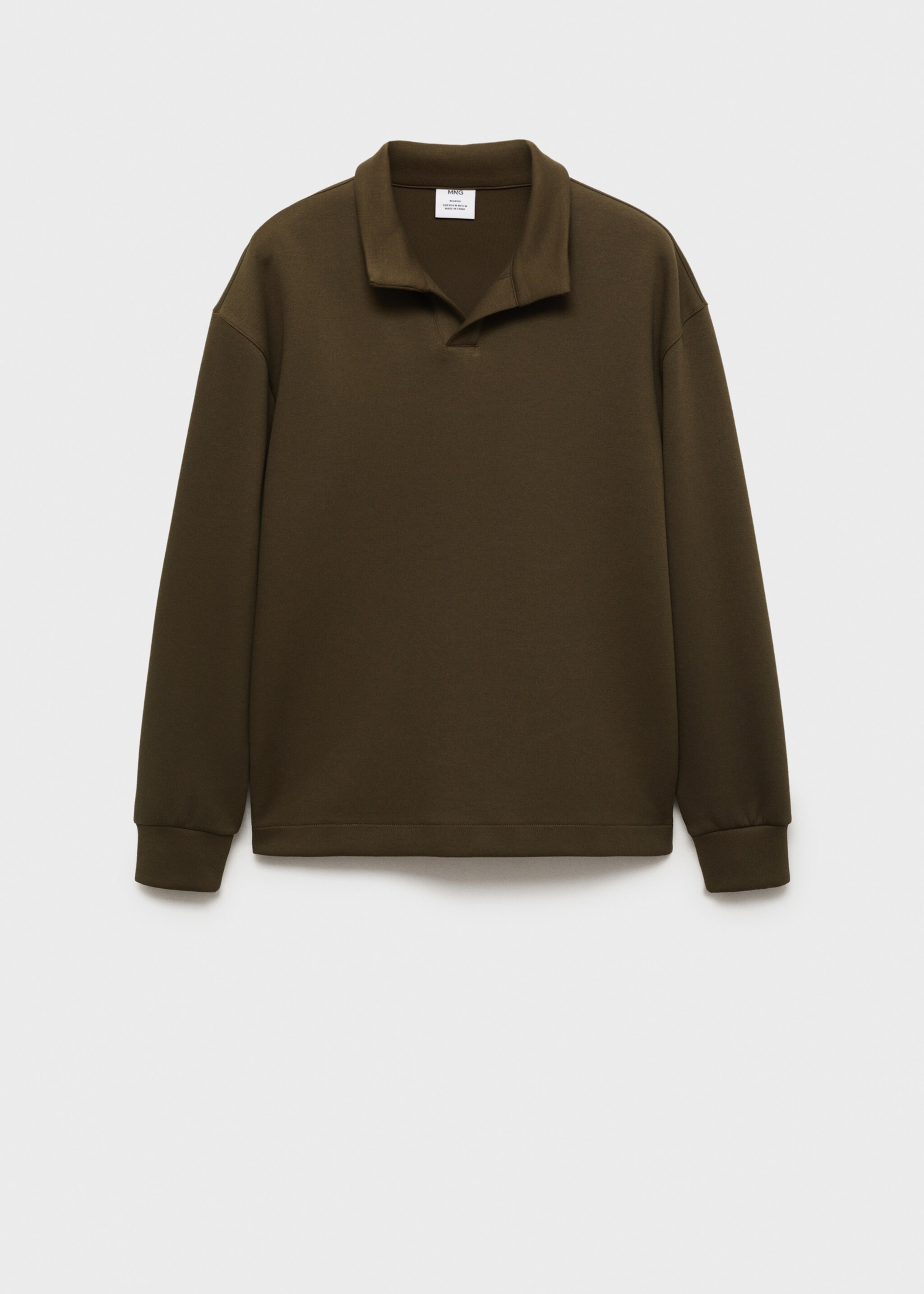 Relaxed Fit-Polosweatshirt - Artikel ohne Model, Khaki. Ref: 77027928-00.