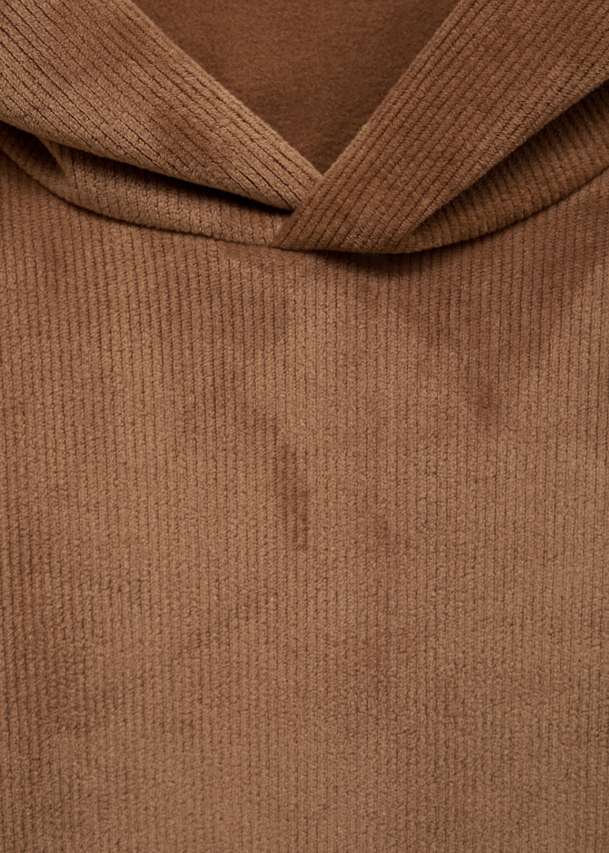 Sweatshirt mit Cord-Kapuze - Detail des Artikels 8, Tobacco-Braun. Ref: 77027929-00.