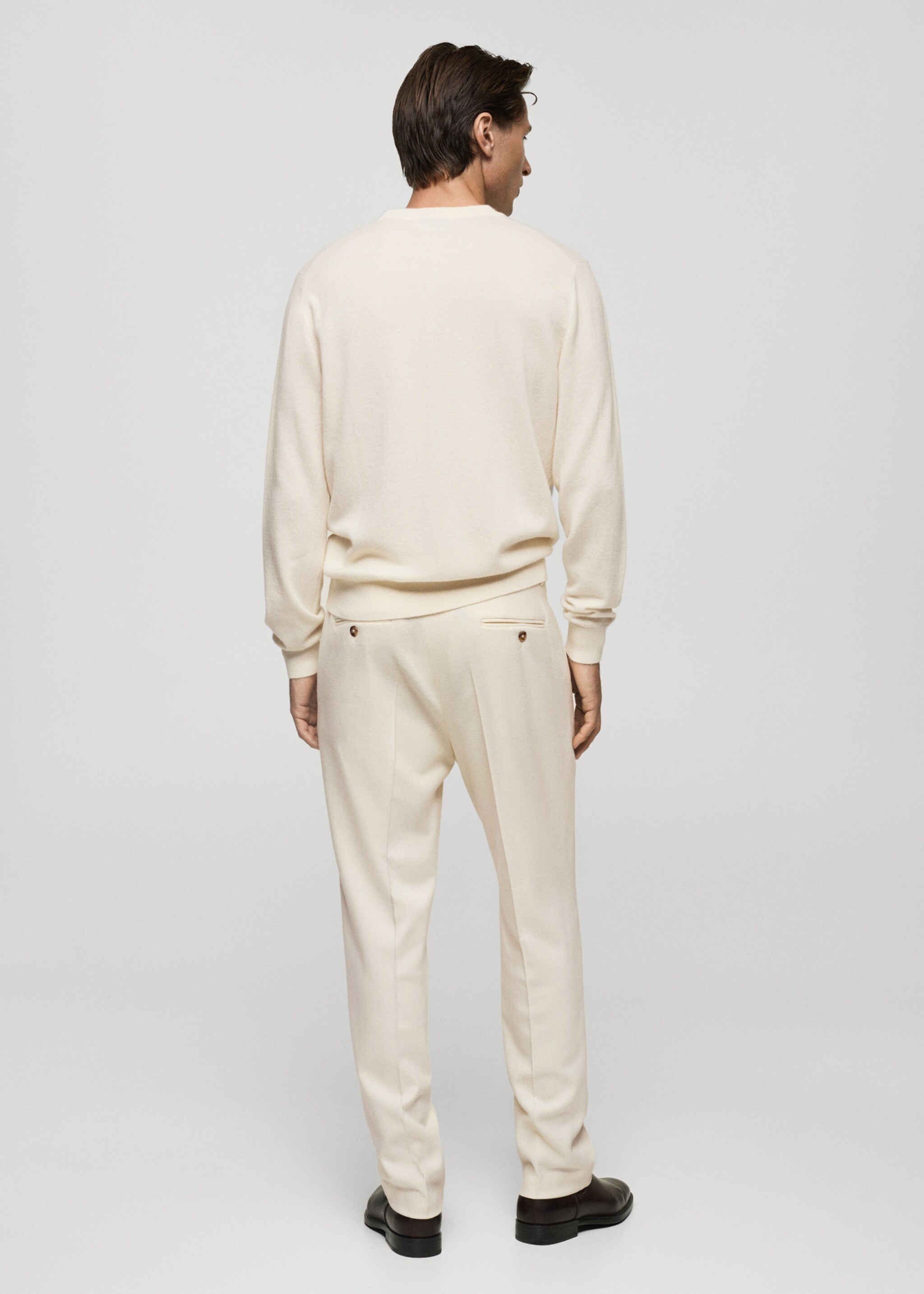 Jersei 100% caixmir regular fit - Revers de l'article, Cru. Ref: 77027931-00.