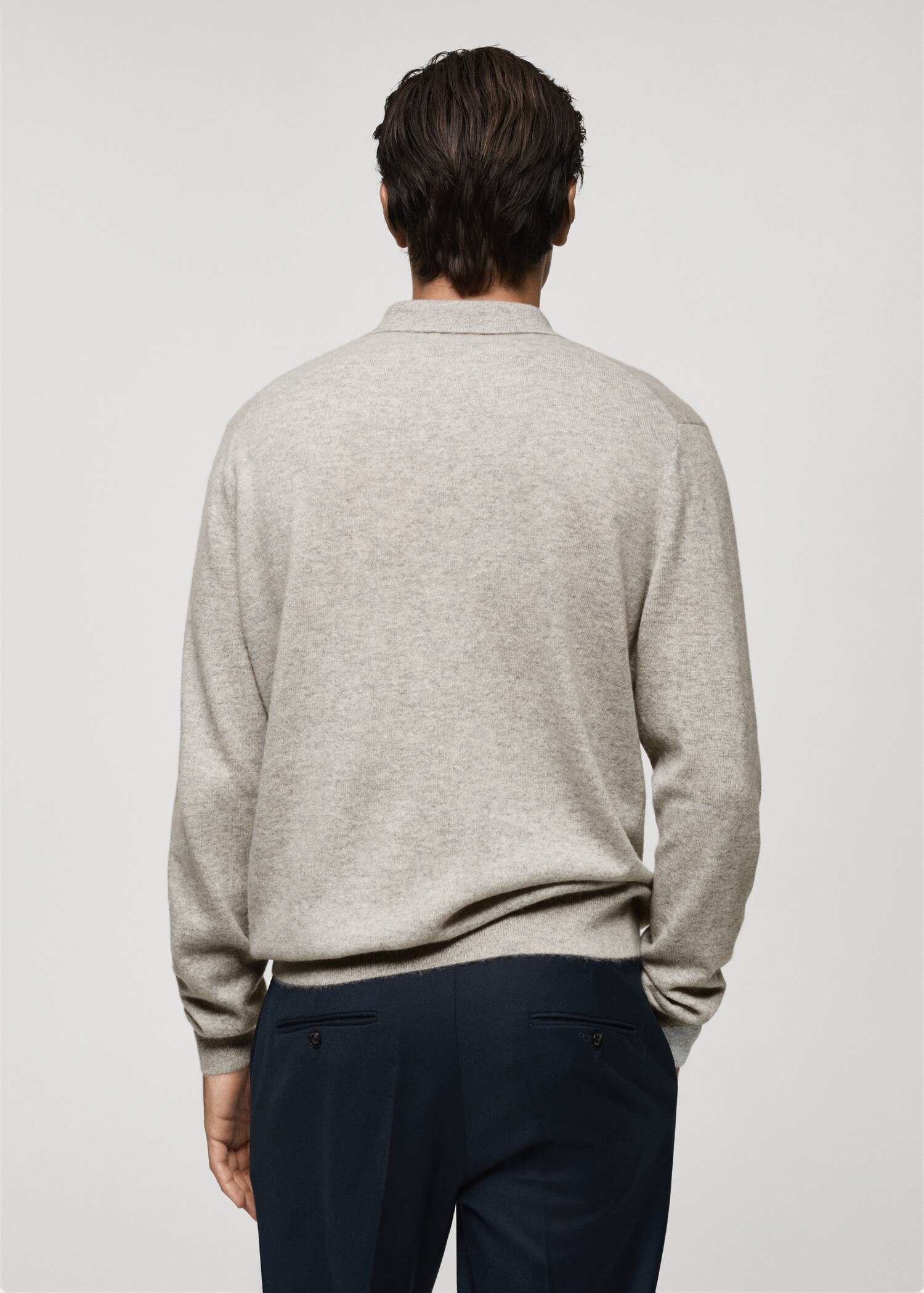 100% cashmere polo sweater - Reverse of the article