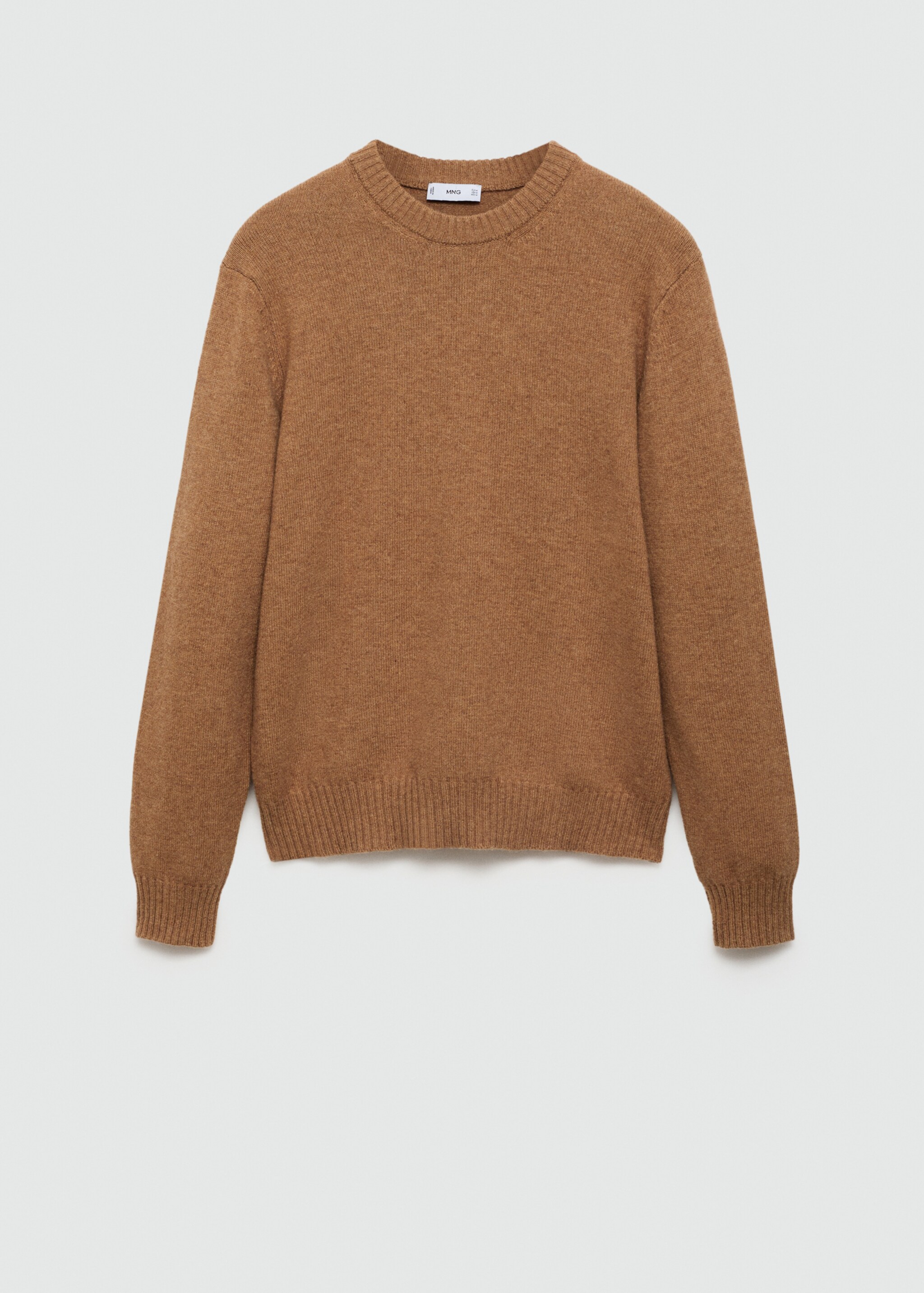 Strickpullover aus Wollgemisch - Artikel ohne Model, Mittelbraun. Ref: 77027934-00.