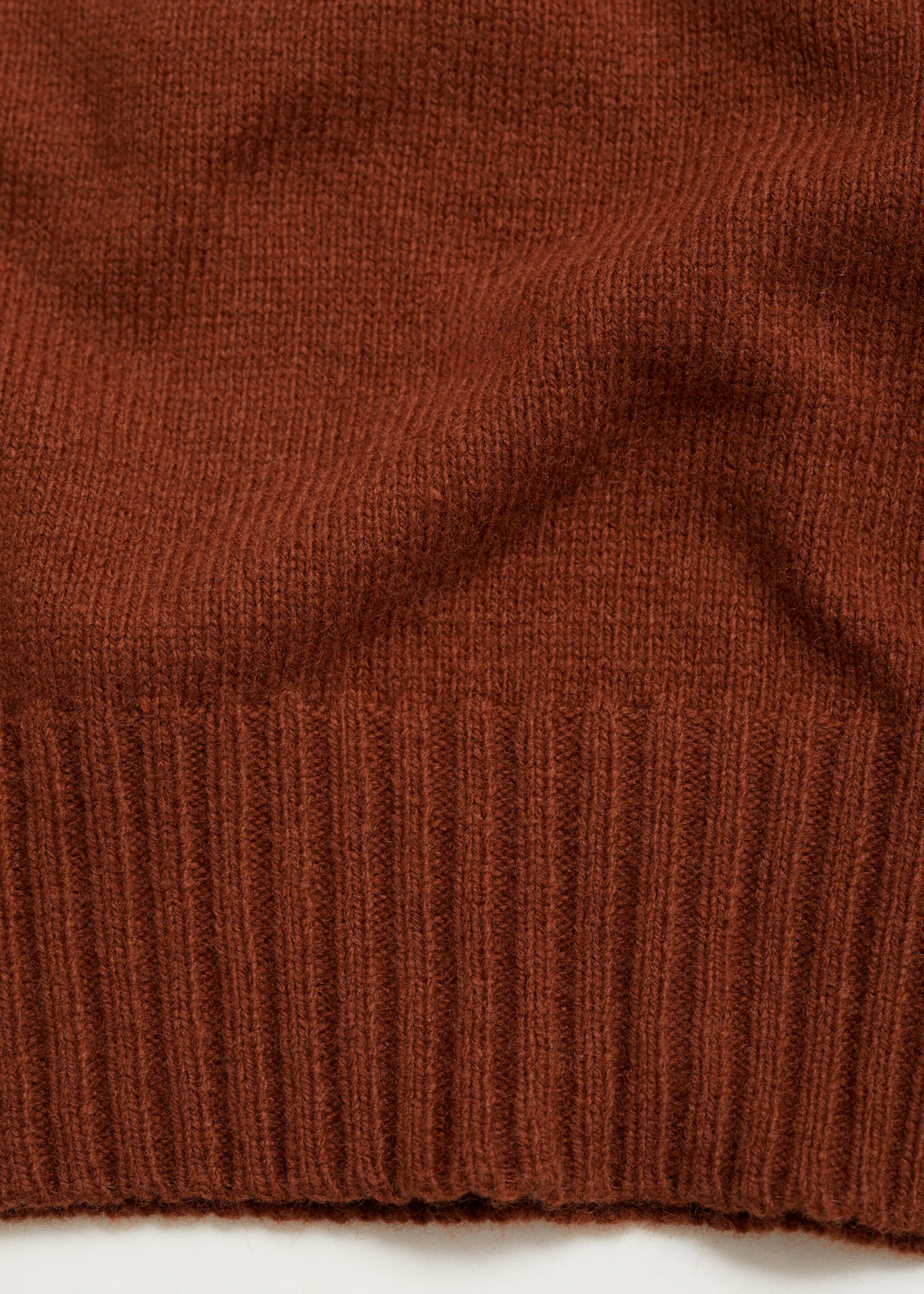 Strickpullover aus Wollgemisch - Detail des Artikels 0, Bräunliches Orange. Ref: 77027934-00.