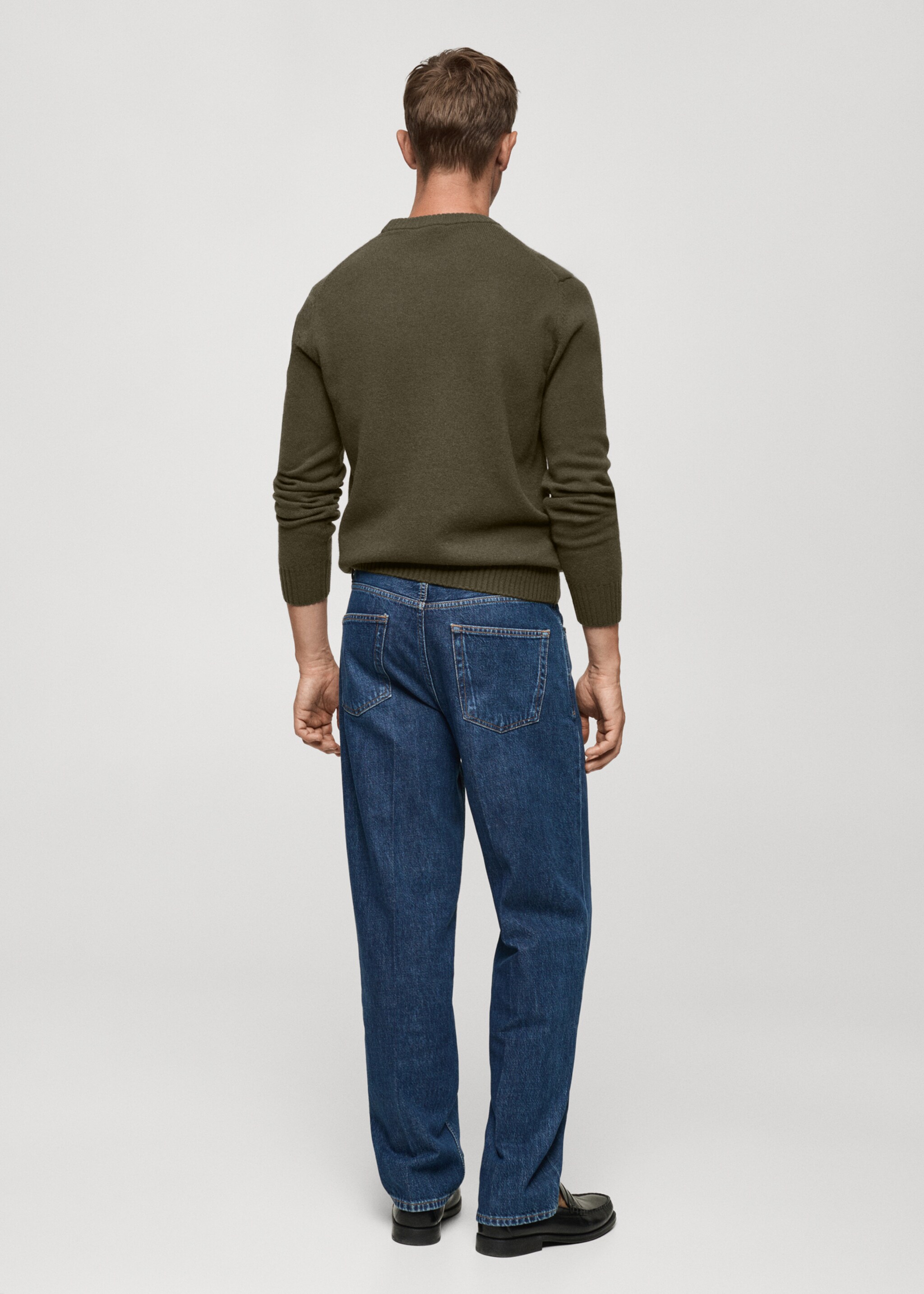 Natural fibre coaster sweater - Reverse of the article, Khaki. Ref: 77027934-00.