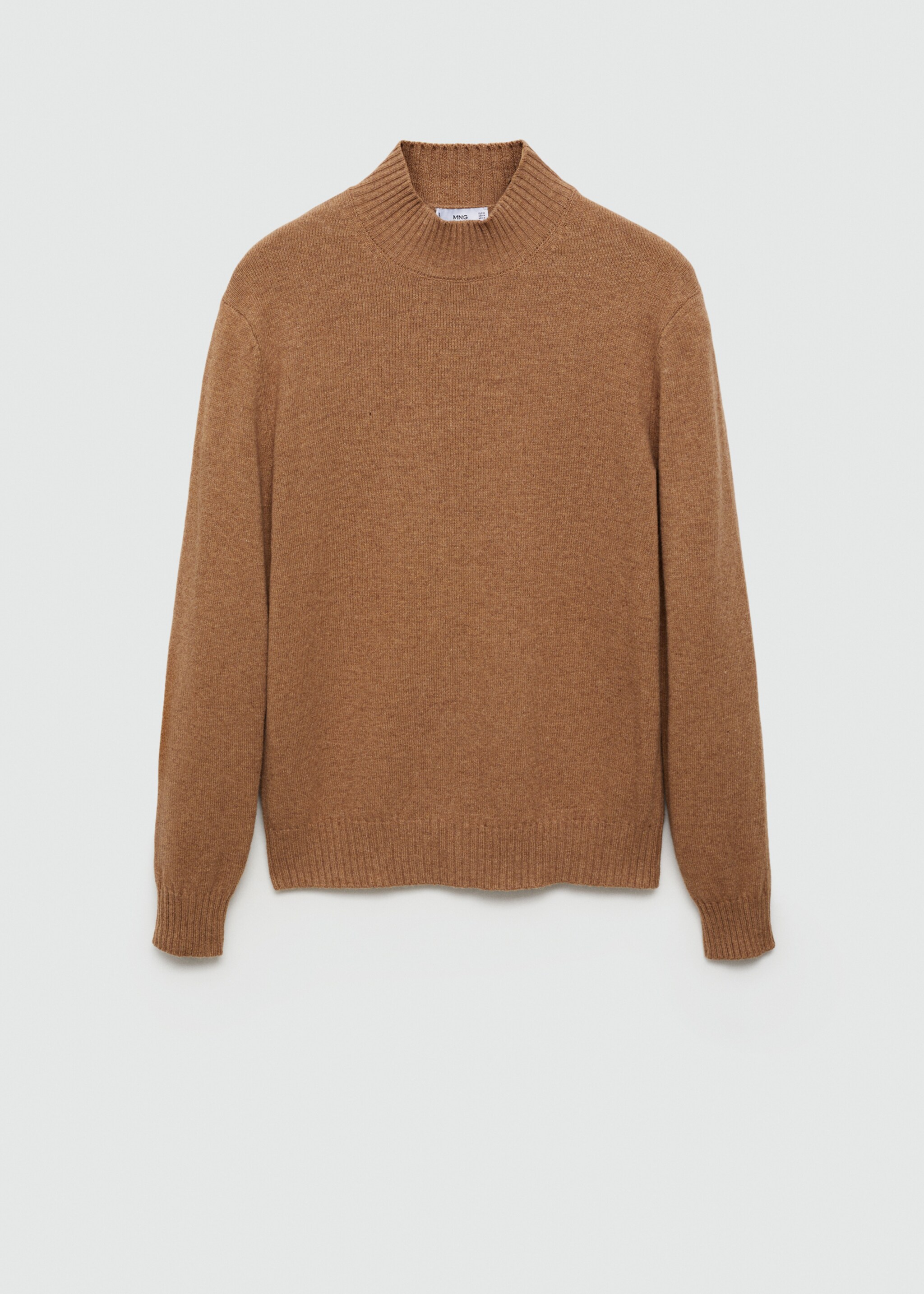 Vlněný svetr s výstřihem Perkins - Zboží bez modelu, Středně hnědá. Ref: 77027935-00.