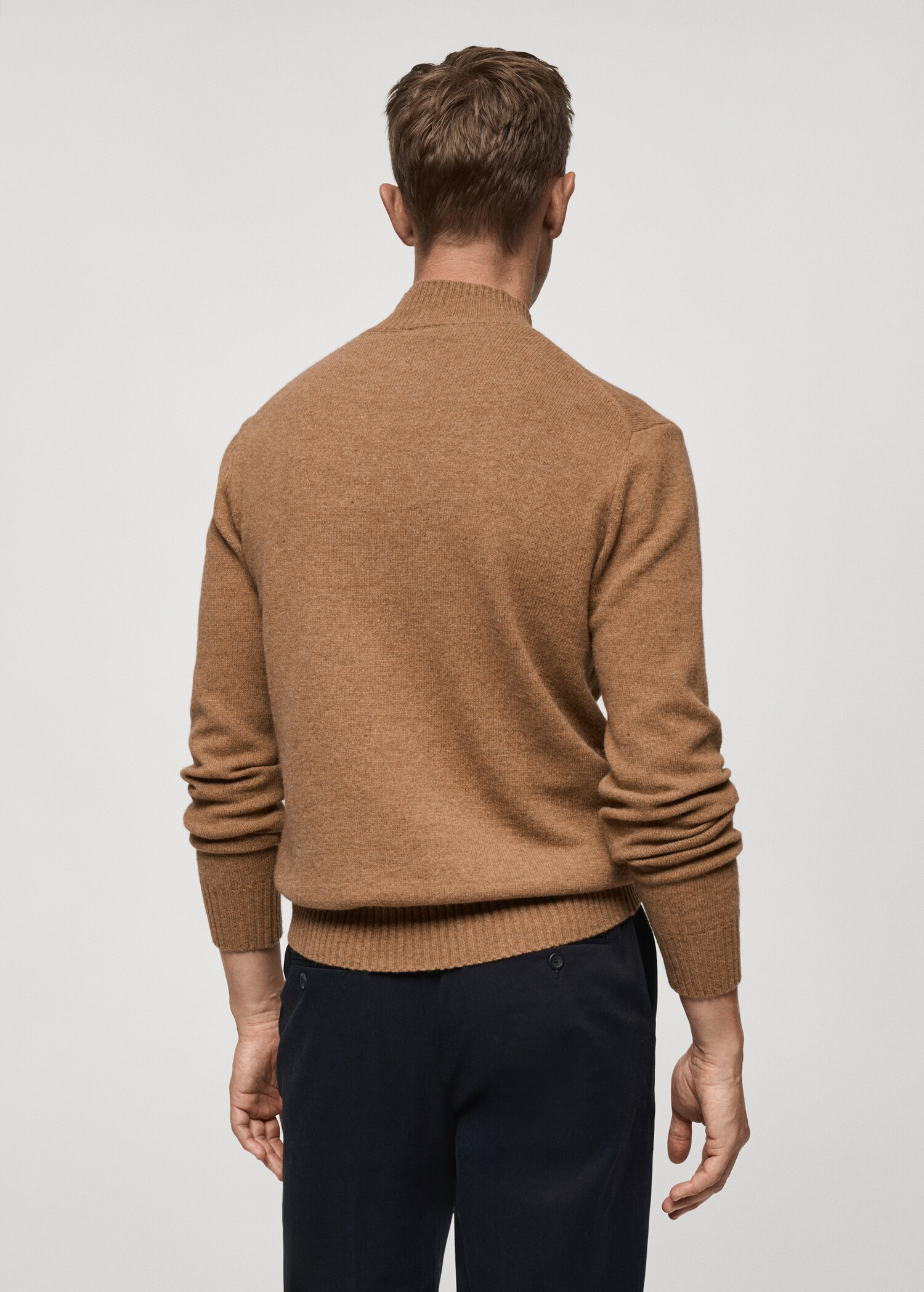 Wool sweater with perkins neck - Reverse of the article